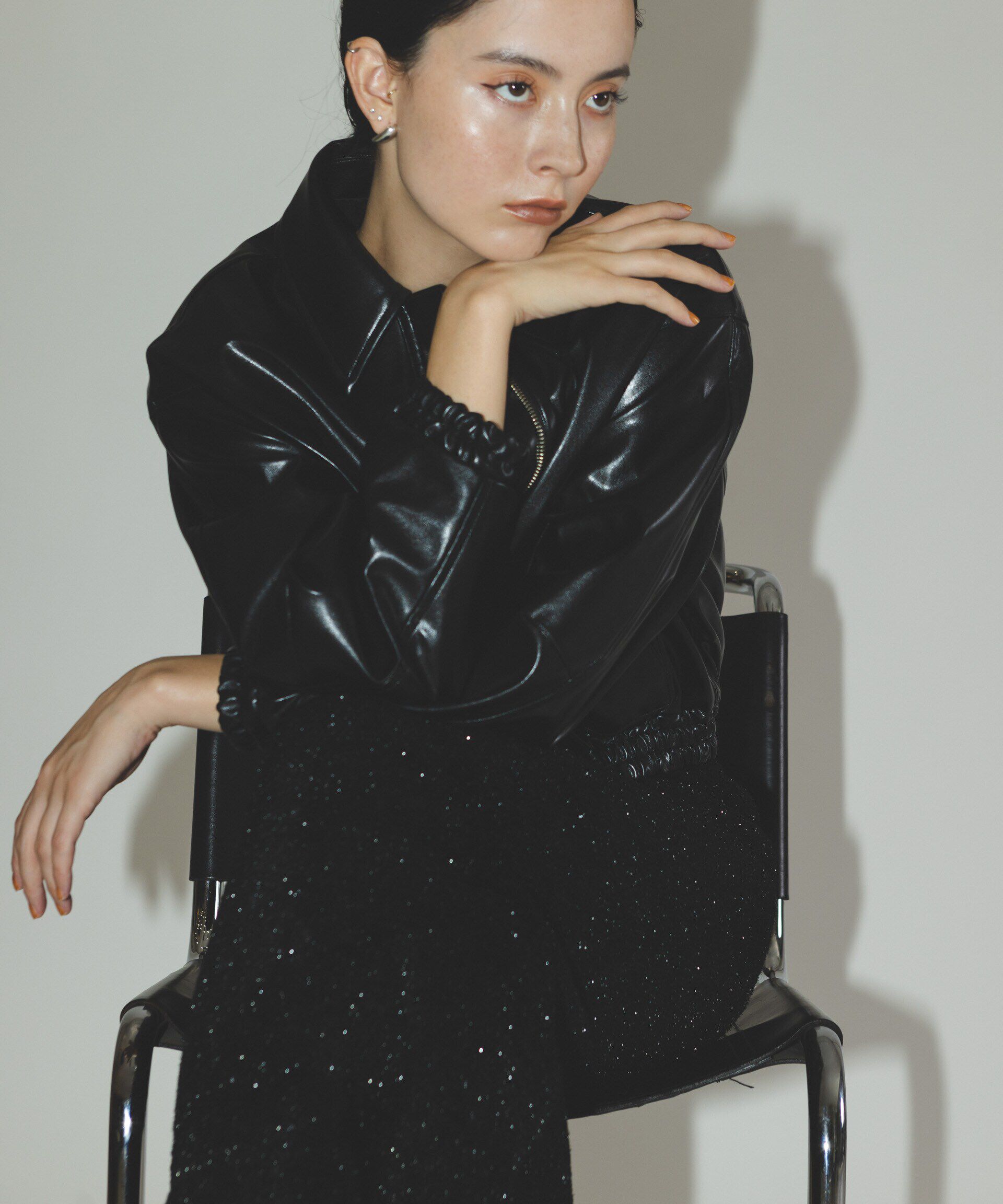 nano･universe「ラメシャギーニットスカート(セットアップ可)」|スカート|