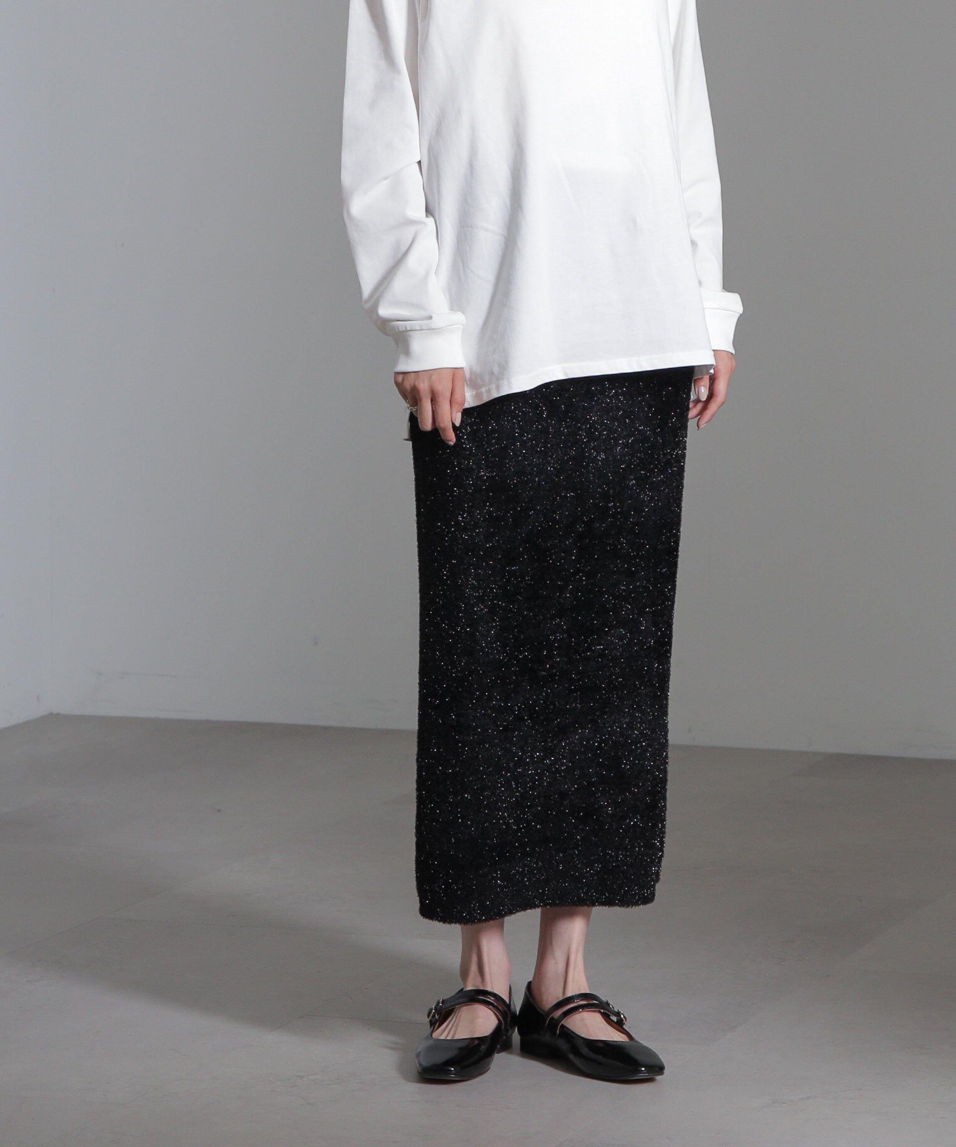 nano･universe「ラメシャギーニットスカート(セットアップ可)」|スカート|