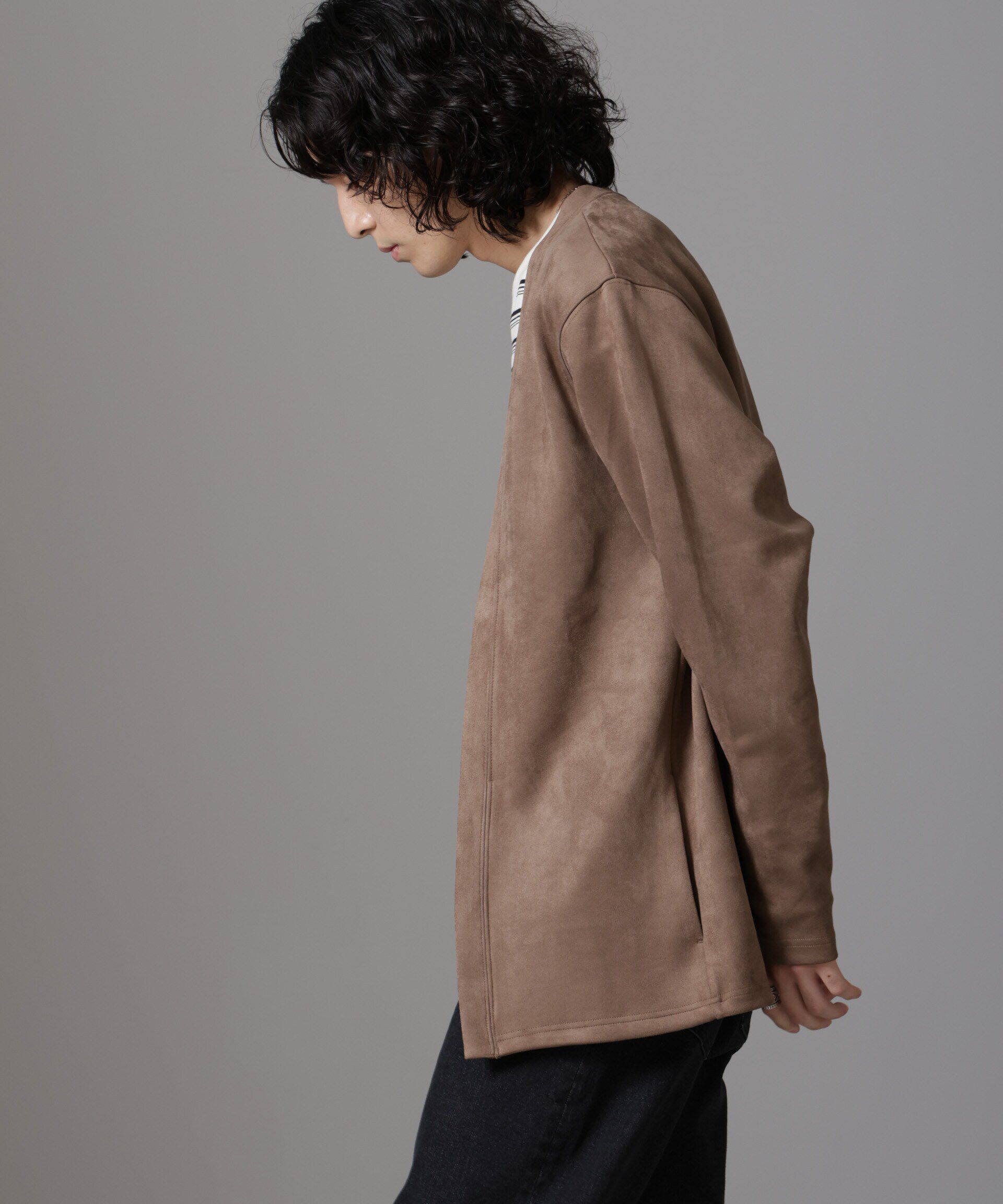 nano･universe「フェイクスエードトッパーカーディガン 24AW」|Tシャツ・カットソー|