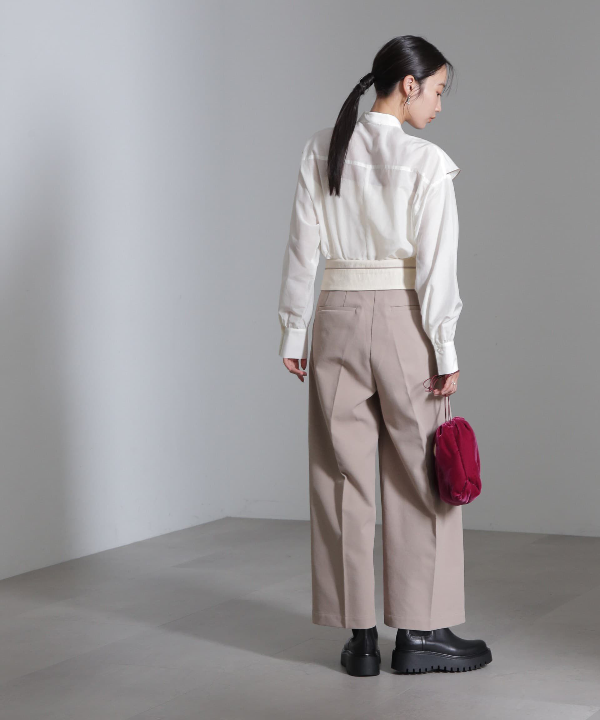 nano･universe「シルク混ビックカラーシャツ」|シャツ・ブラウス|