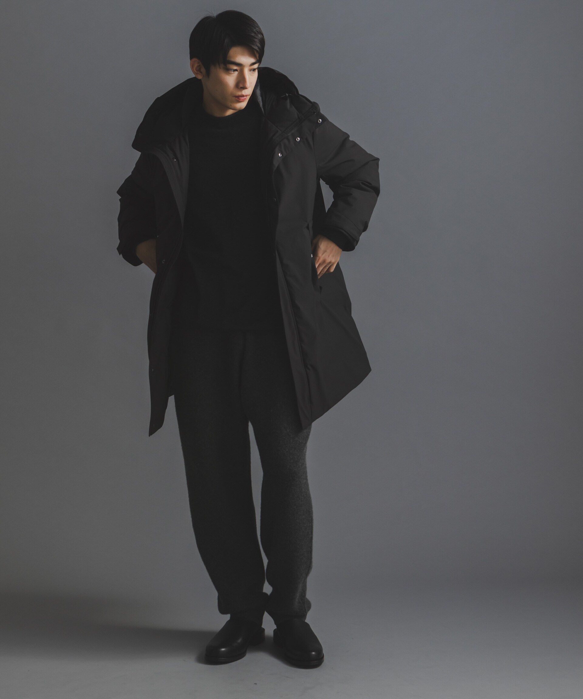 nano･universe「「西川ダウン(R)」ロングフードダウン」|ダウン|