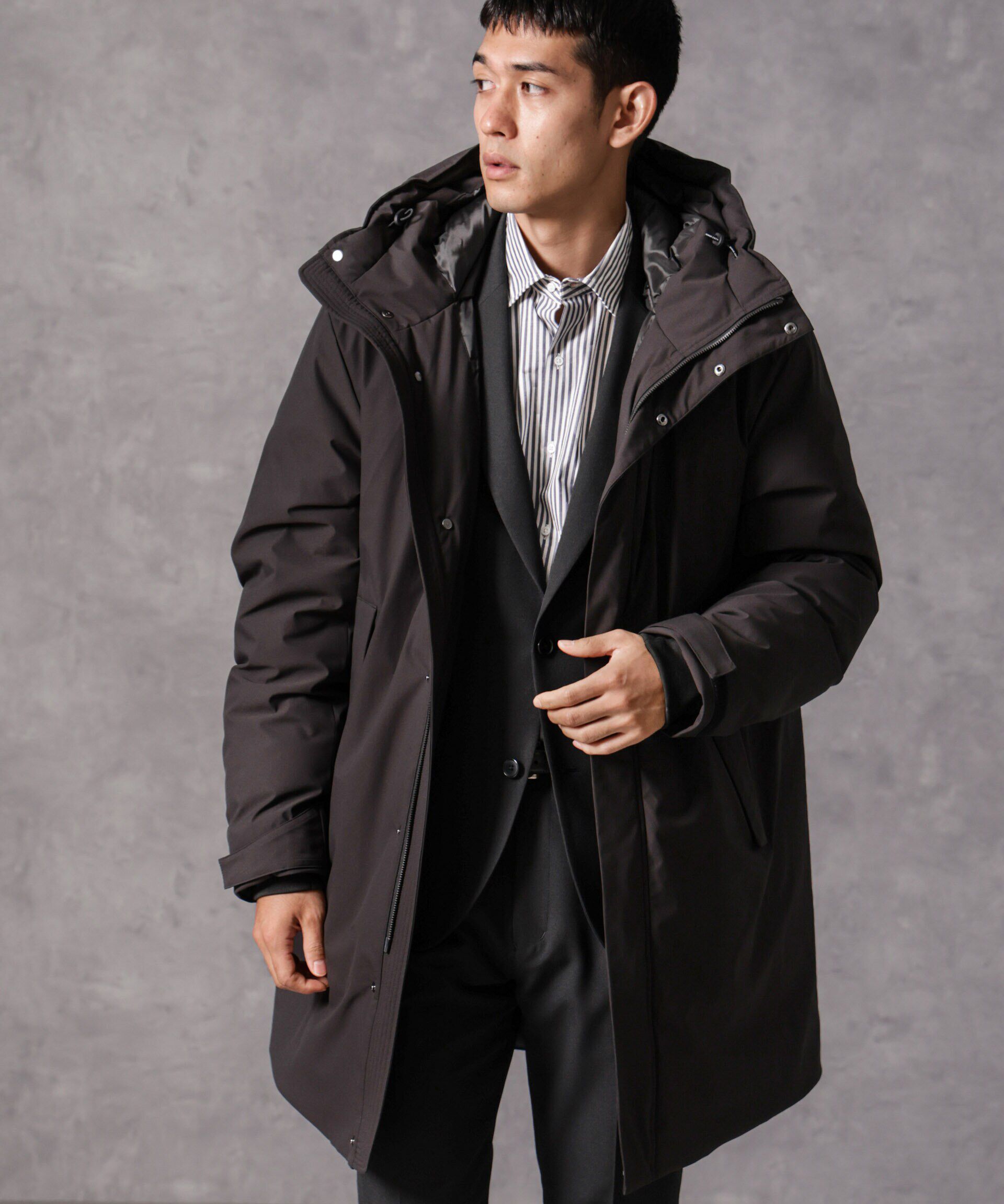 nano･universe「「西川ダウン(R)」ロングフードダウン」|ダウン|