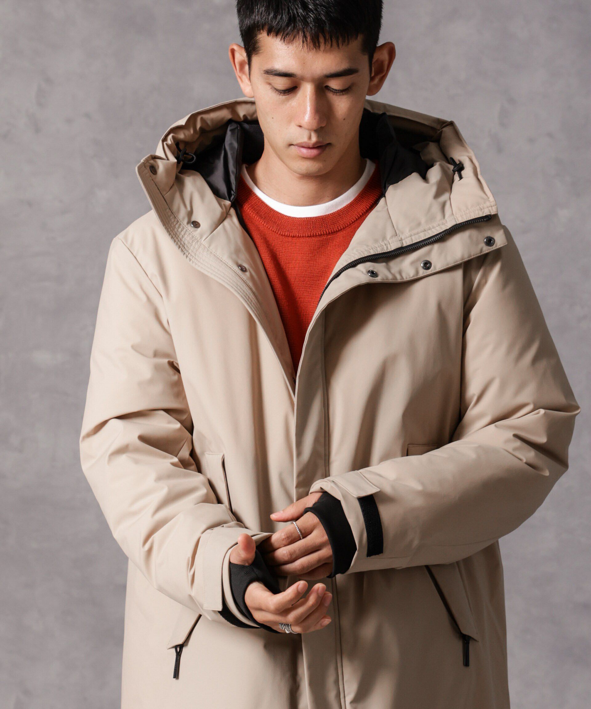 nano･universe「「西川ダウン(R)」ロングフードダウン」|ダウン|