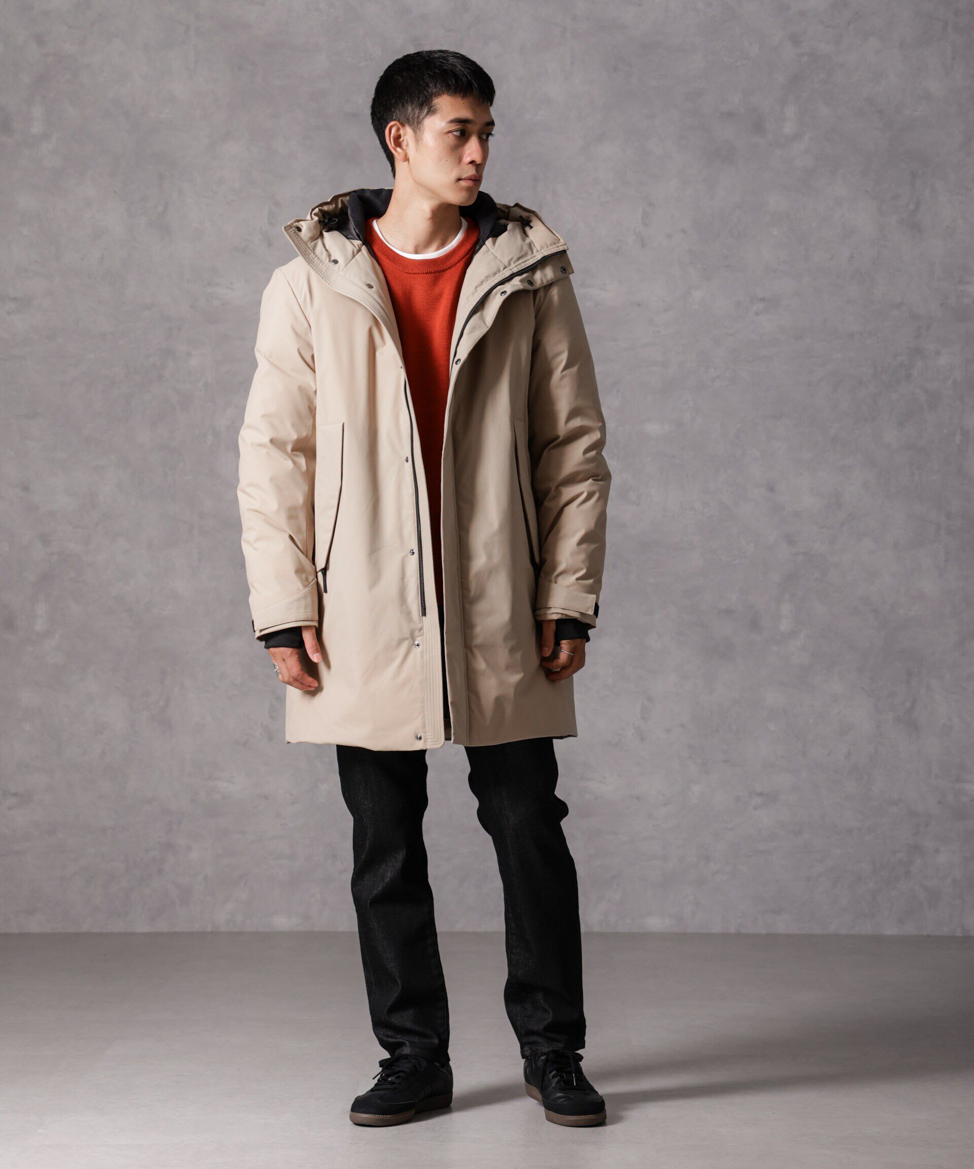 nano･universe「「西川ダウン(R)」ロングフードダウン」|ダウン|