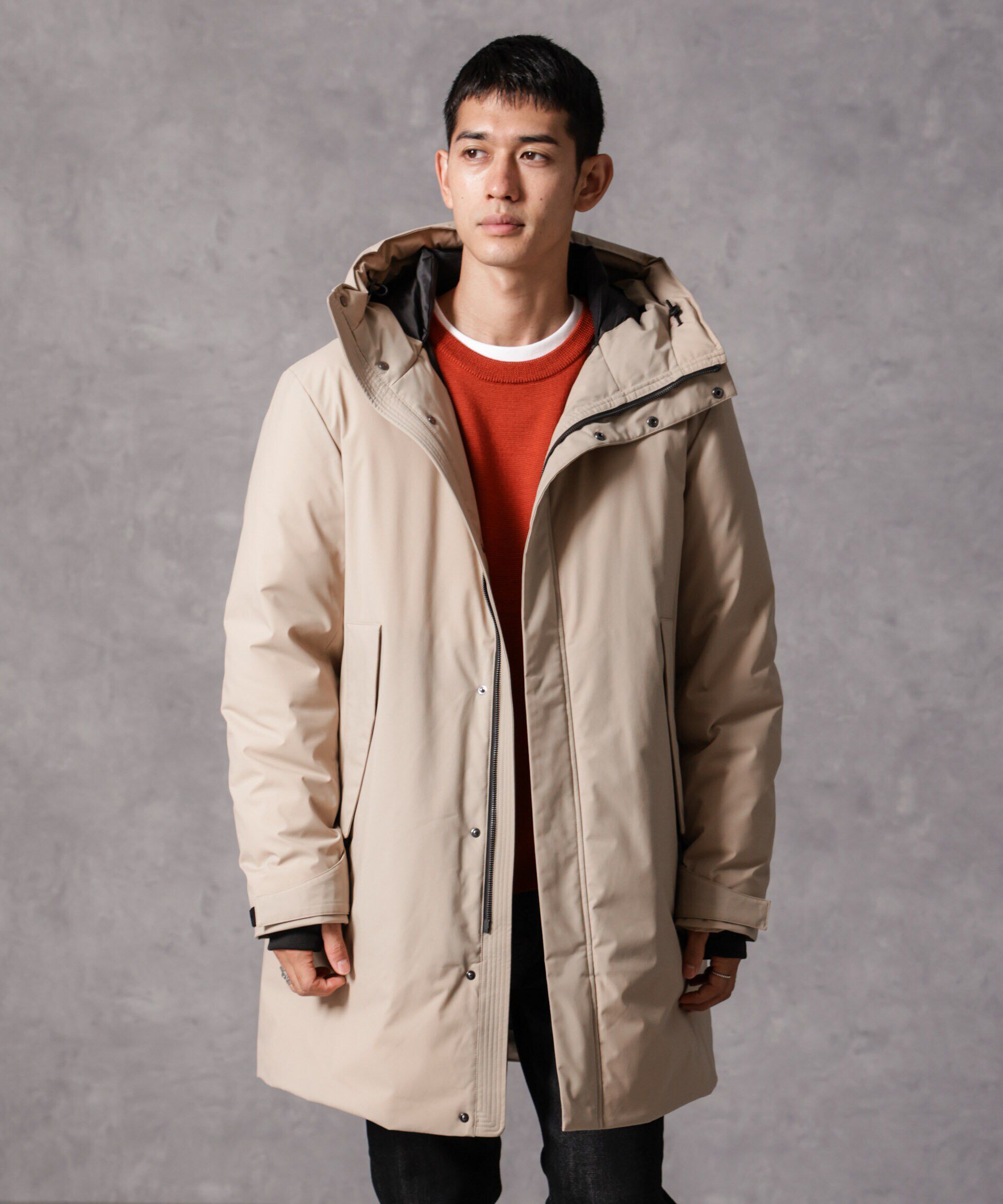 nano･universe「「西川ダウン(R)」ロングフードダウン」|ダウン|