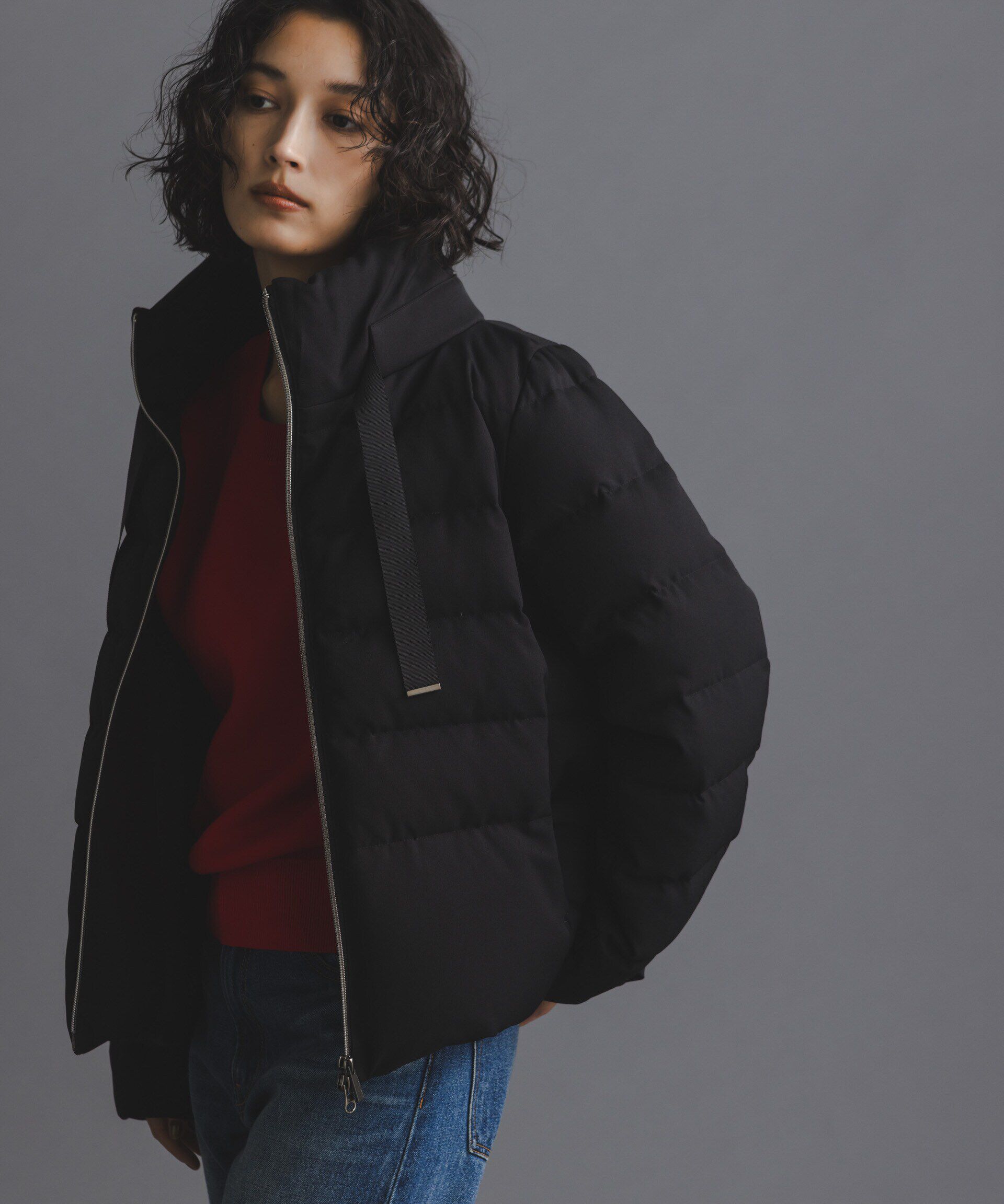 nano･universe「「西川ダウン(R)」サージスタンドカラーショートダウン」|ダウン|