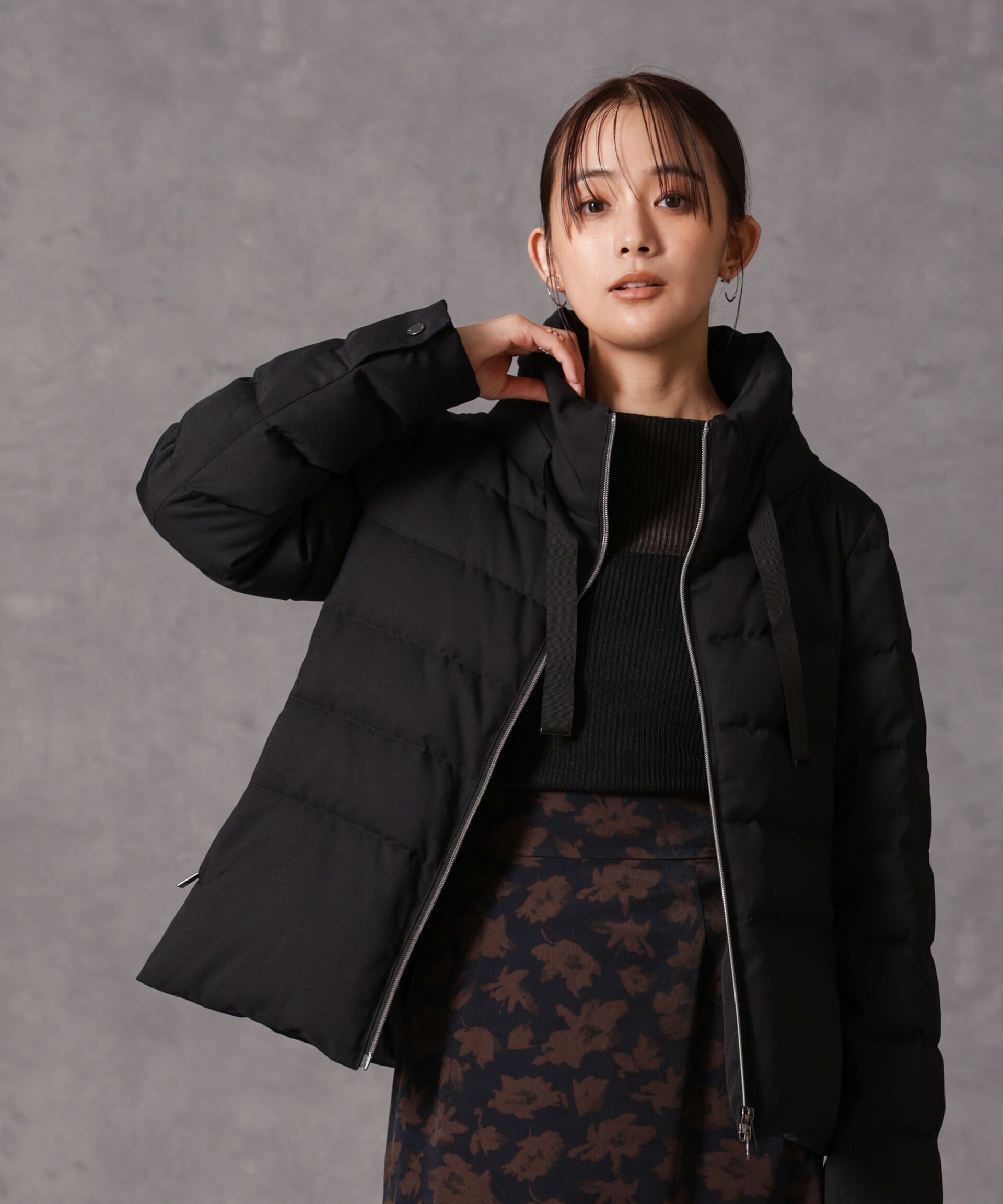 nano･universe「「西川ダウン(R)」サージスタンドカラーショートダウン」|ダウン|