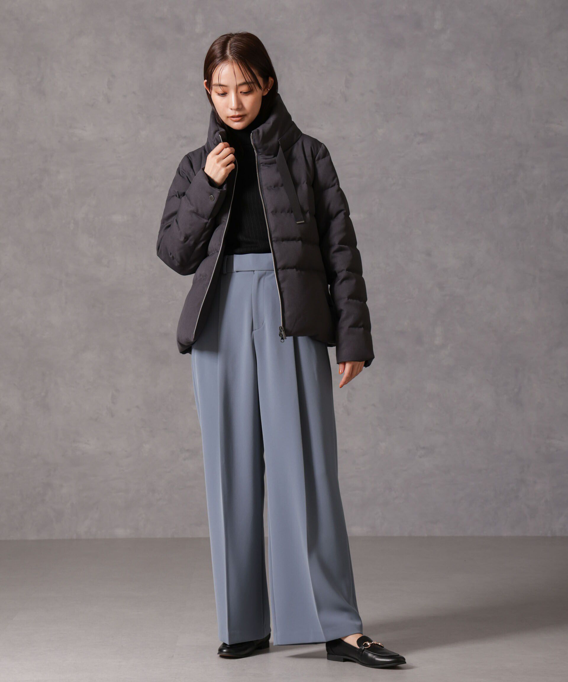 nano･universe「「西川ダウン(R)」サージスタンドカラーショートダウン」|ダウン|