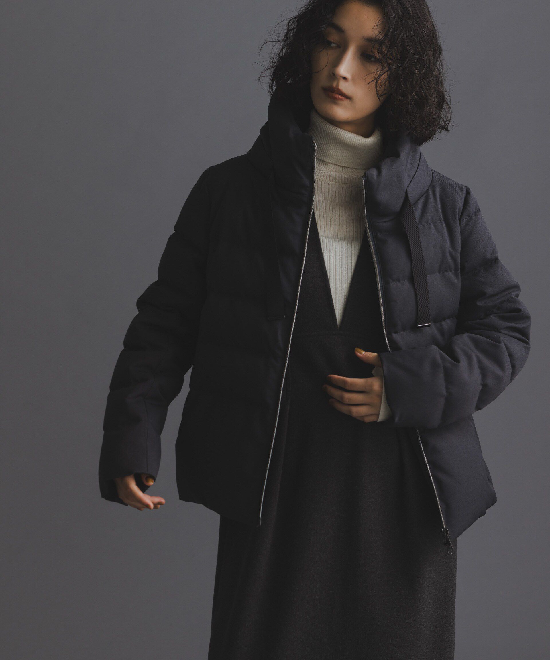 nano･universe「「西川ダウン(R)」サージスタンドカラーショートダウン」|ダウン|