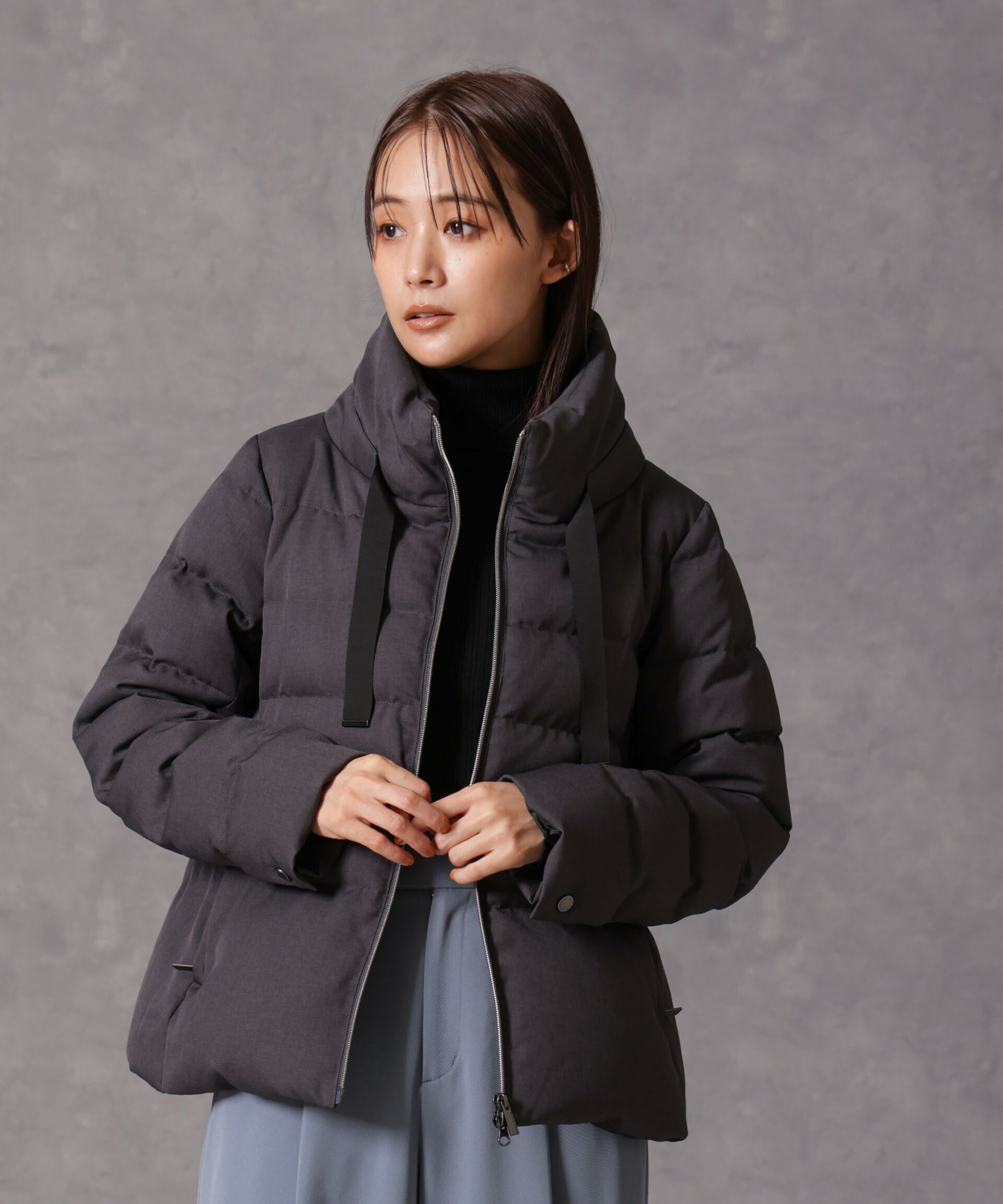 nano･universe「「西川ダウン(R)」サージスタンドカラーショートダウン」|ダウン|