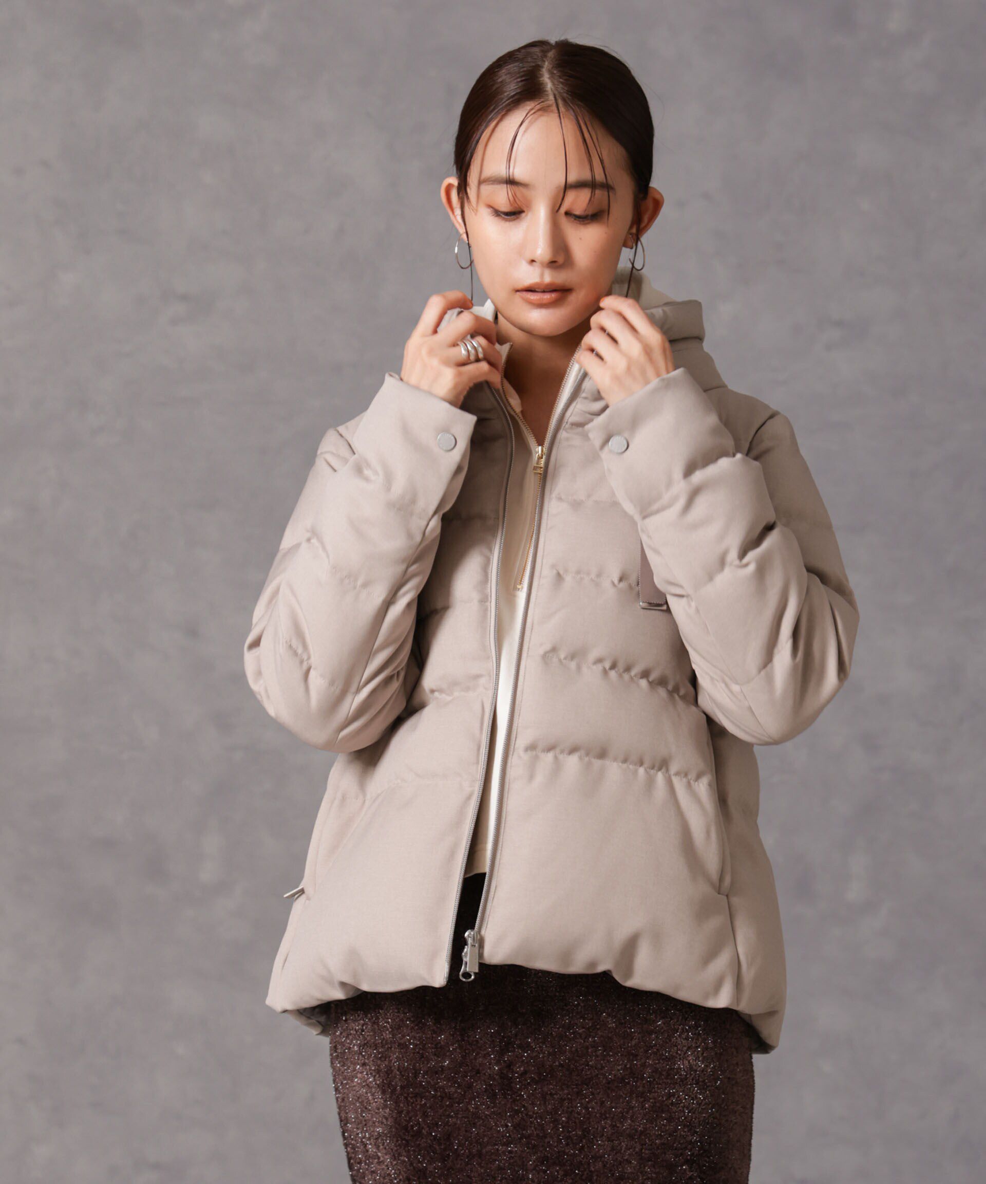 nano･universe「「西川ダウン(R)」サージスタンドカラーショートダウン」|ダウン|