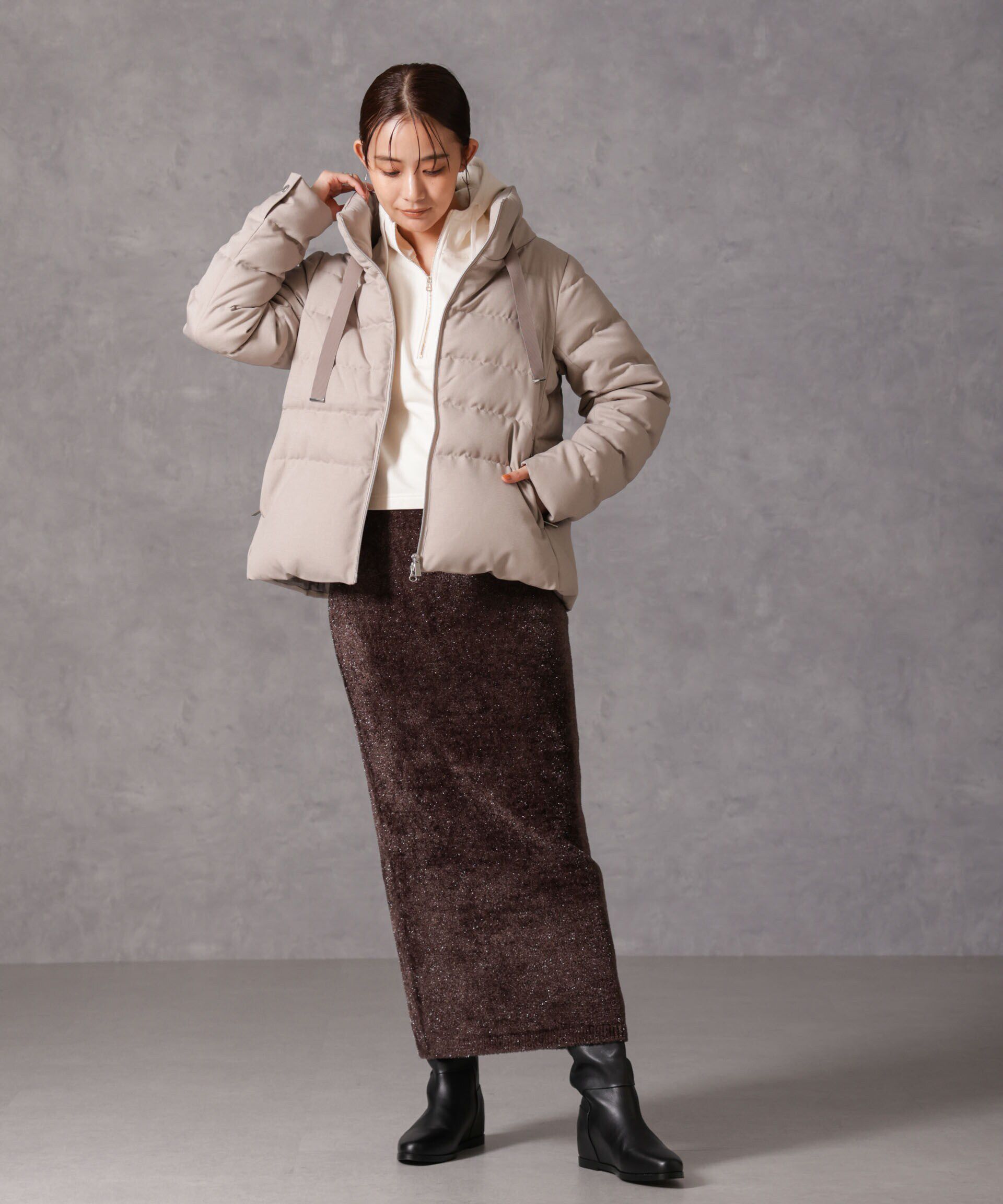 nano･universe「「西川ダウン(R)」サージスタンドカラーショートダウン」|ダウン|