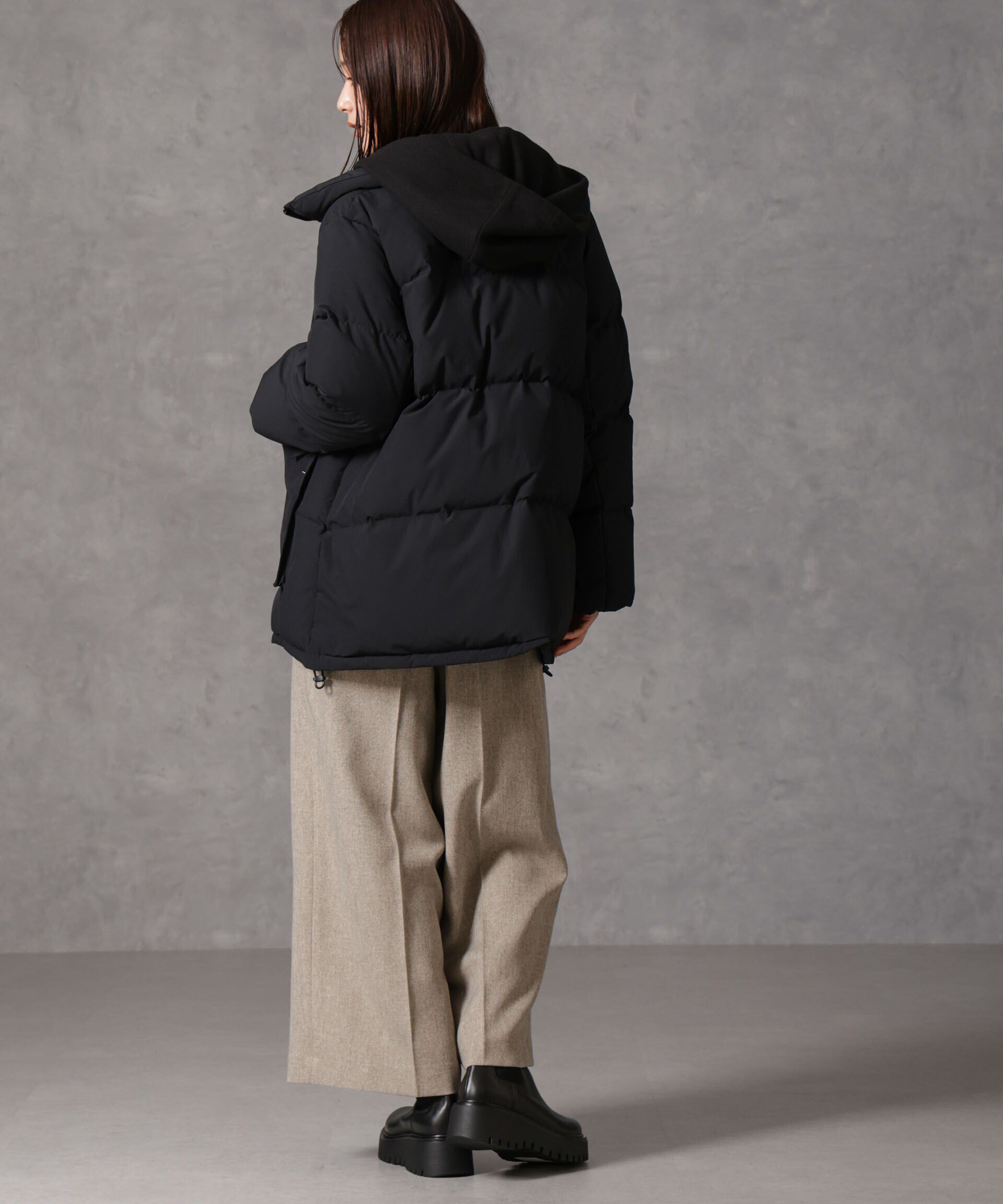 nano･universe「「西川ダウン(R)」2WAY異素材フードダウン」|ダウン|