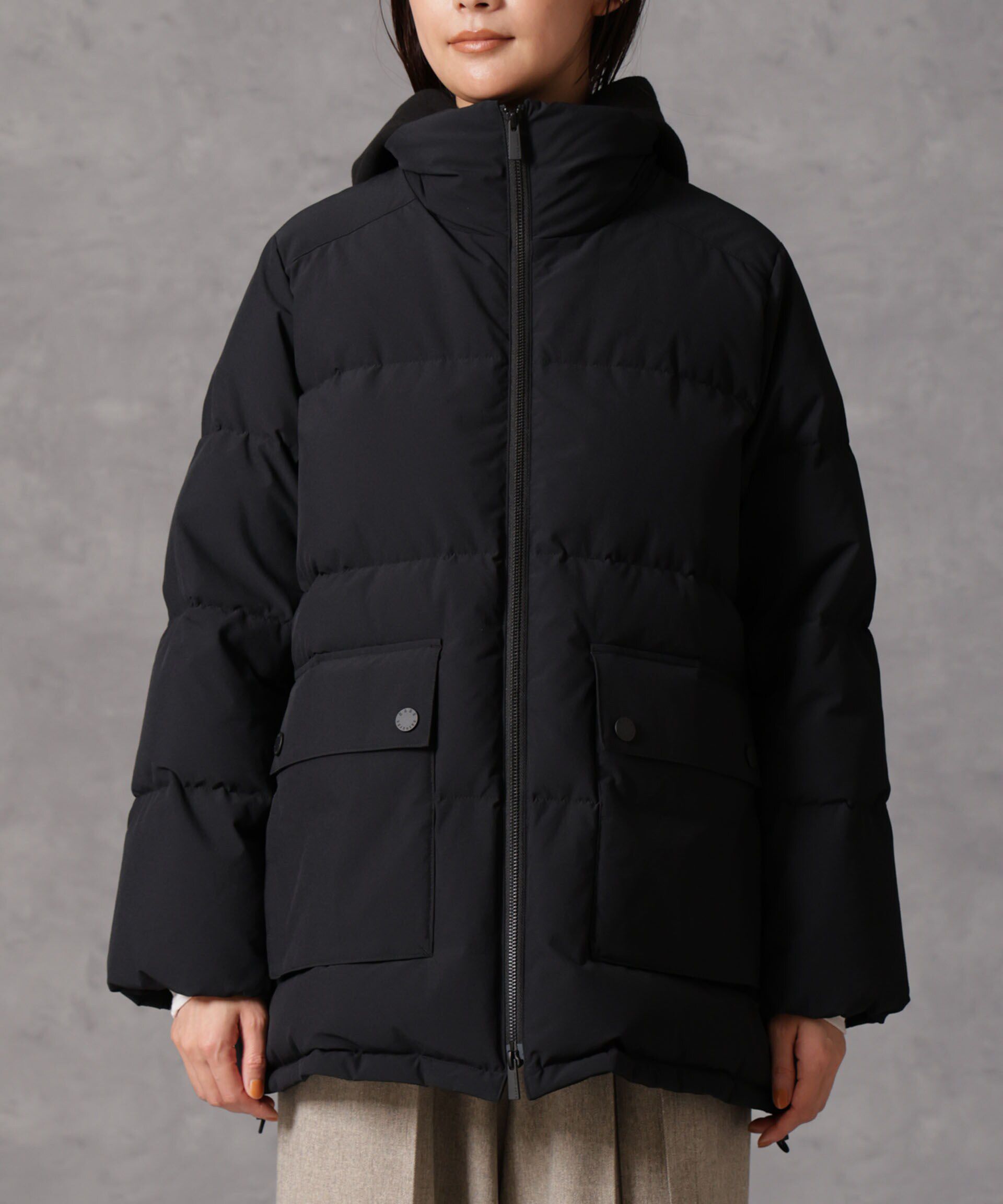 nano･universe「「西川ダウン(R)」2WAY異素材フードダウン」|ダウン|