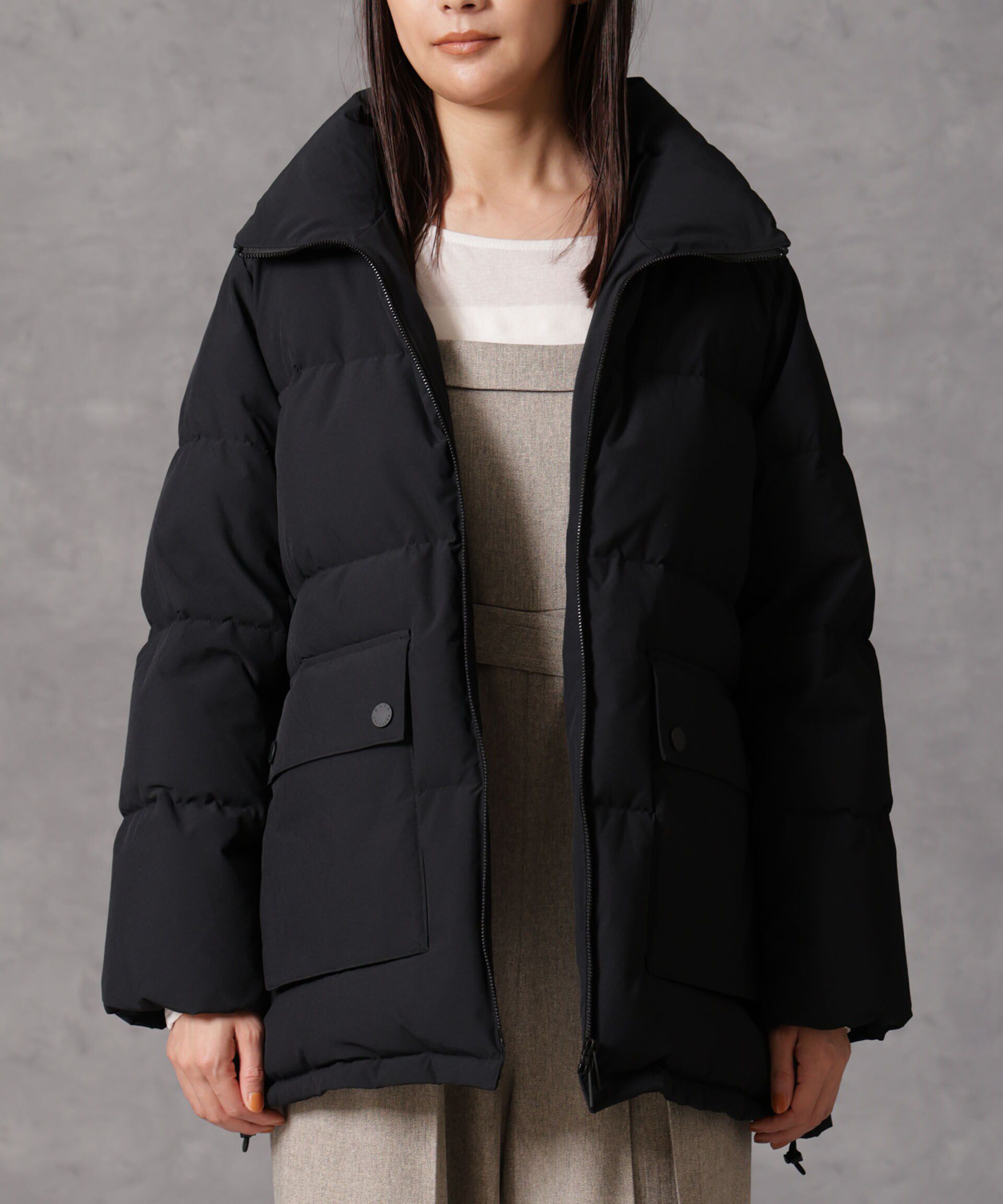 nano･universe「「西川ダウン(R)」2WAY異素材フードダウン」|ダウン|