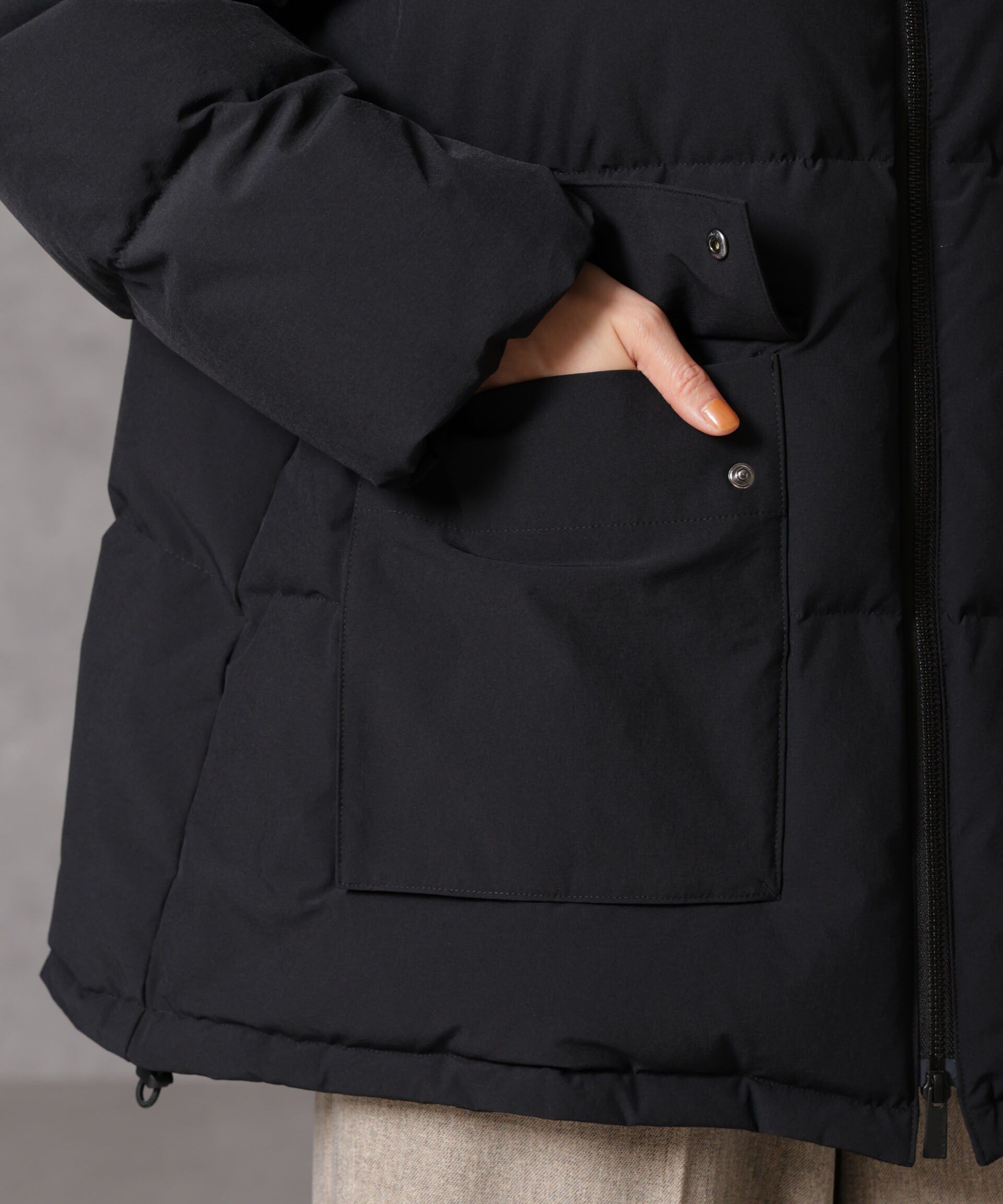 nano･universe「「西川ダウン(R)」2WAY異素材フードダウン」|ダウン|