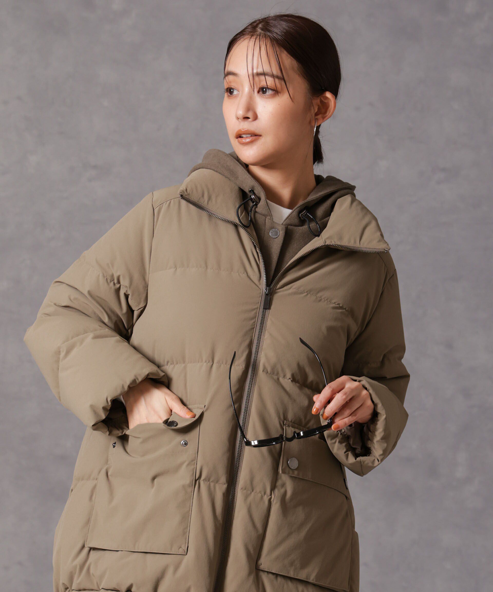 nano･universe「「西川ダウン(R)」2WAY異素材フードダウン」|ダウン|