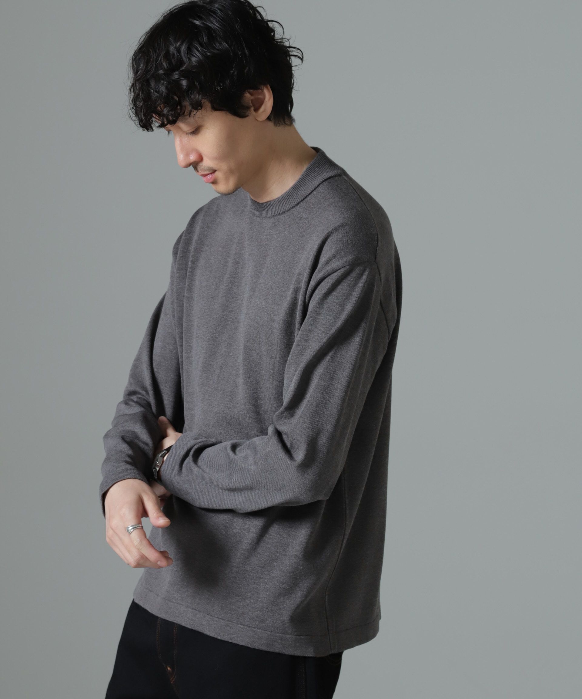 nano･universe「「タフニット」ジャケT 長袖」|ニット・セーター|