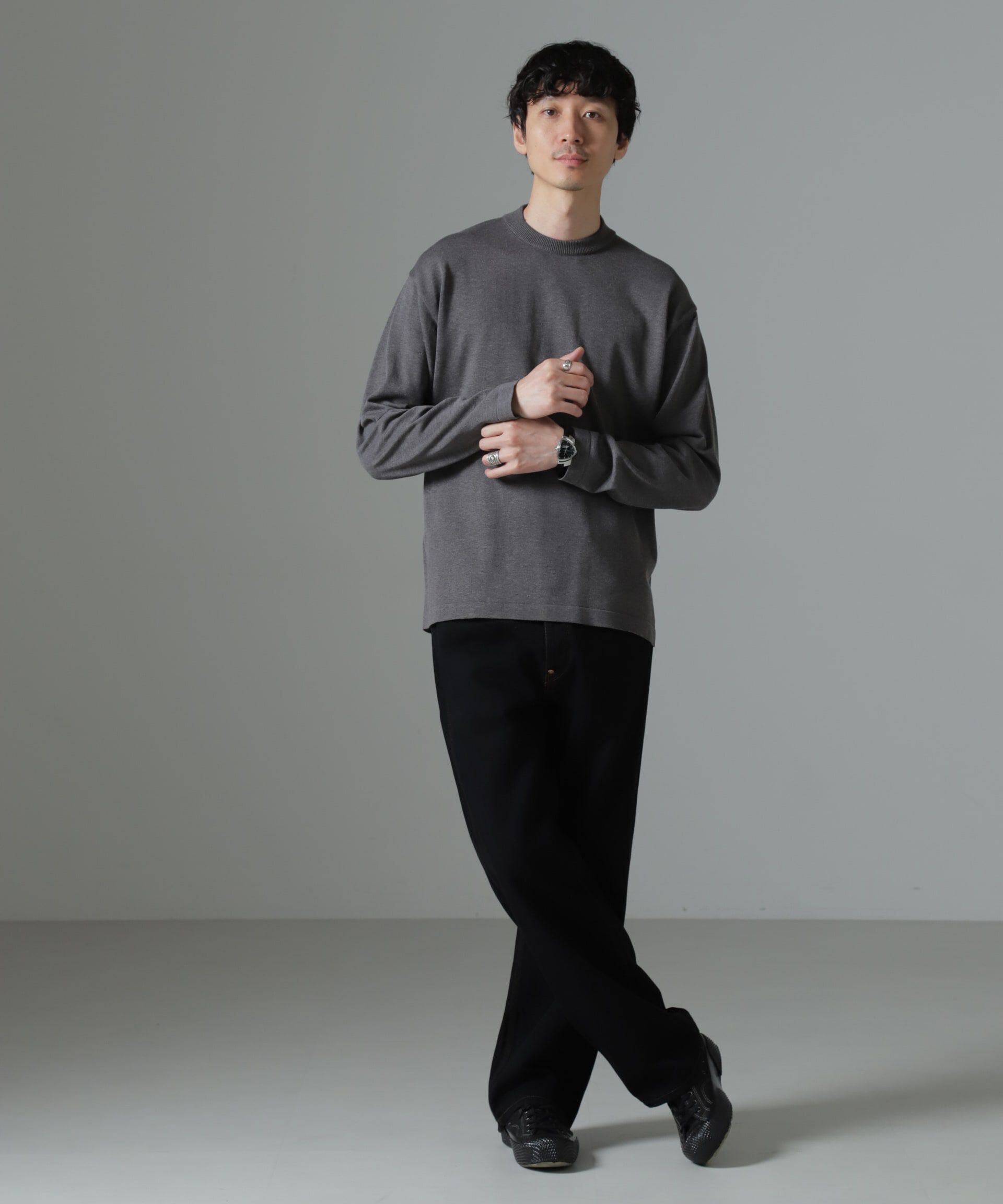 nano･universe「「タフニット」ジャケT 長袖」|ニット・セーター|