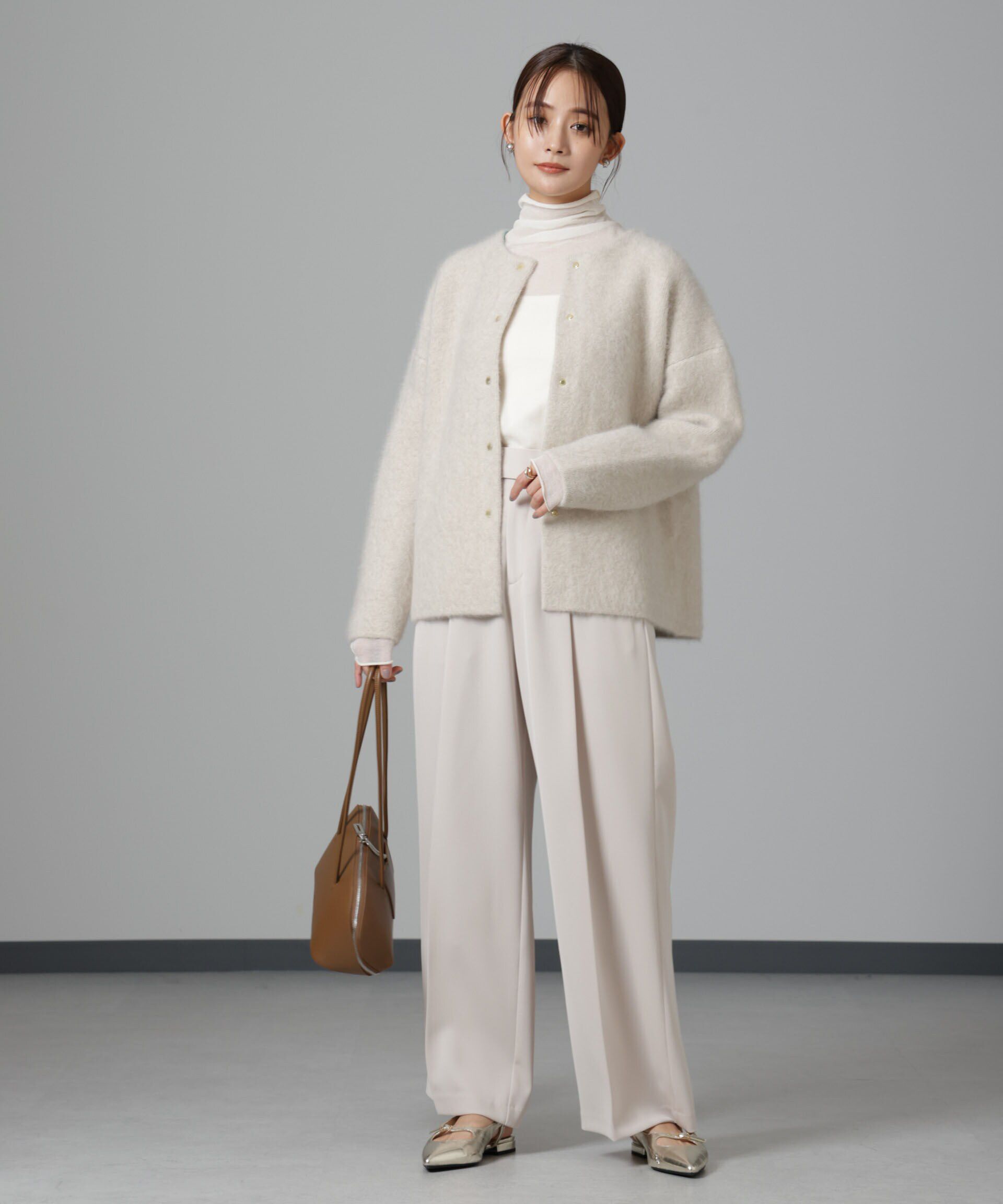 nano･universe「ウォッシャブルフォックスリバーニットジャケット」|ニット・セーター|