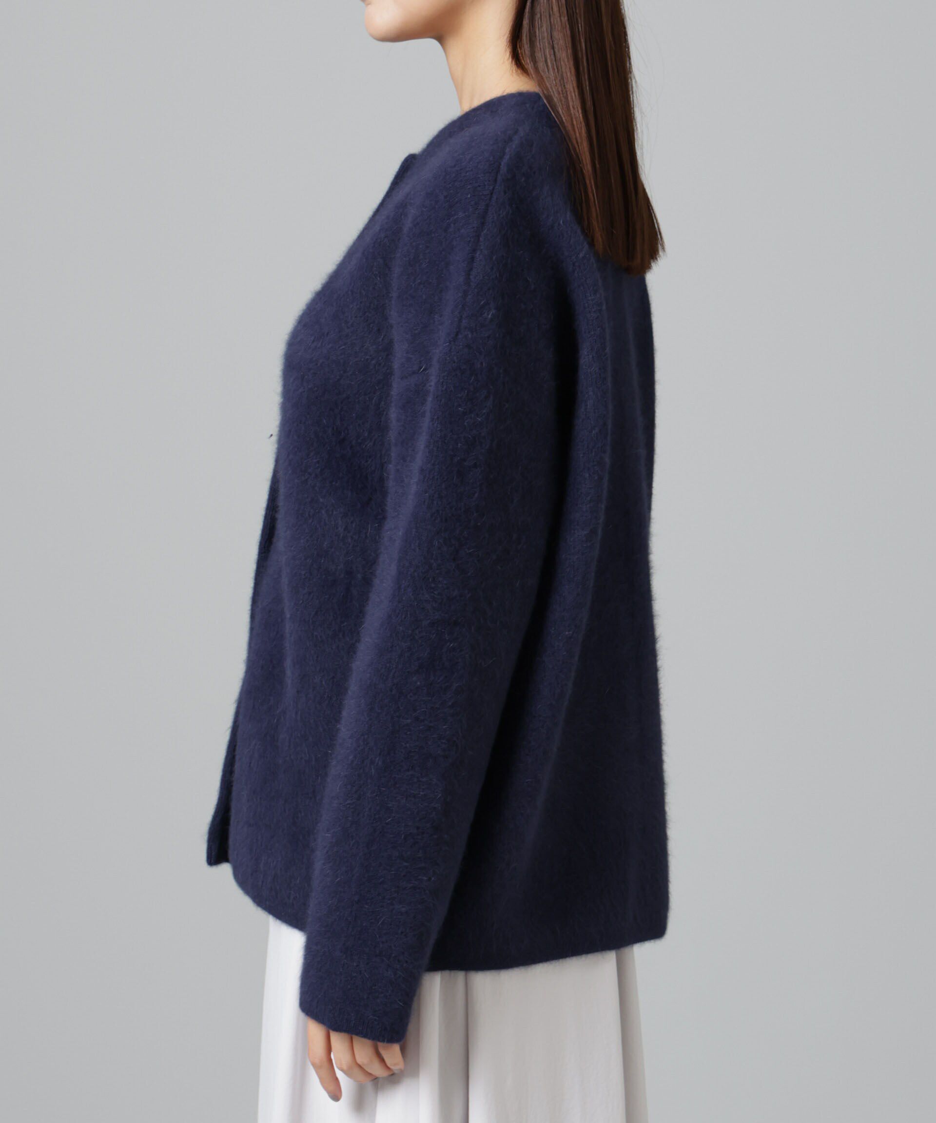 nano･universe「ウォッシャブルフォックスリバーニットジャケット」|ニット・セーター|