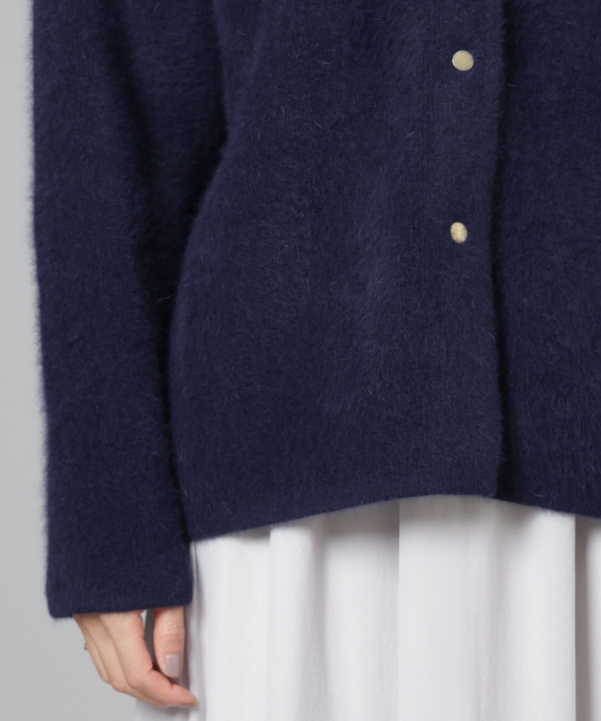 nano･universe「ウォッシャブルフォックスリバーニットジャケット」|ニット・セーター|