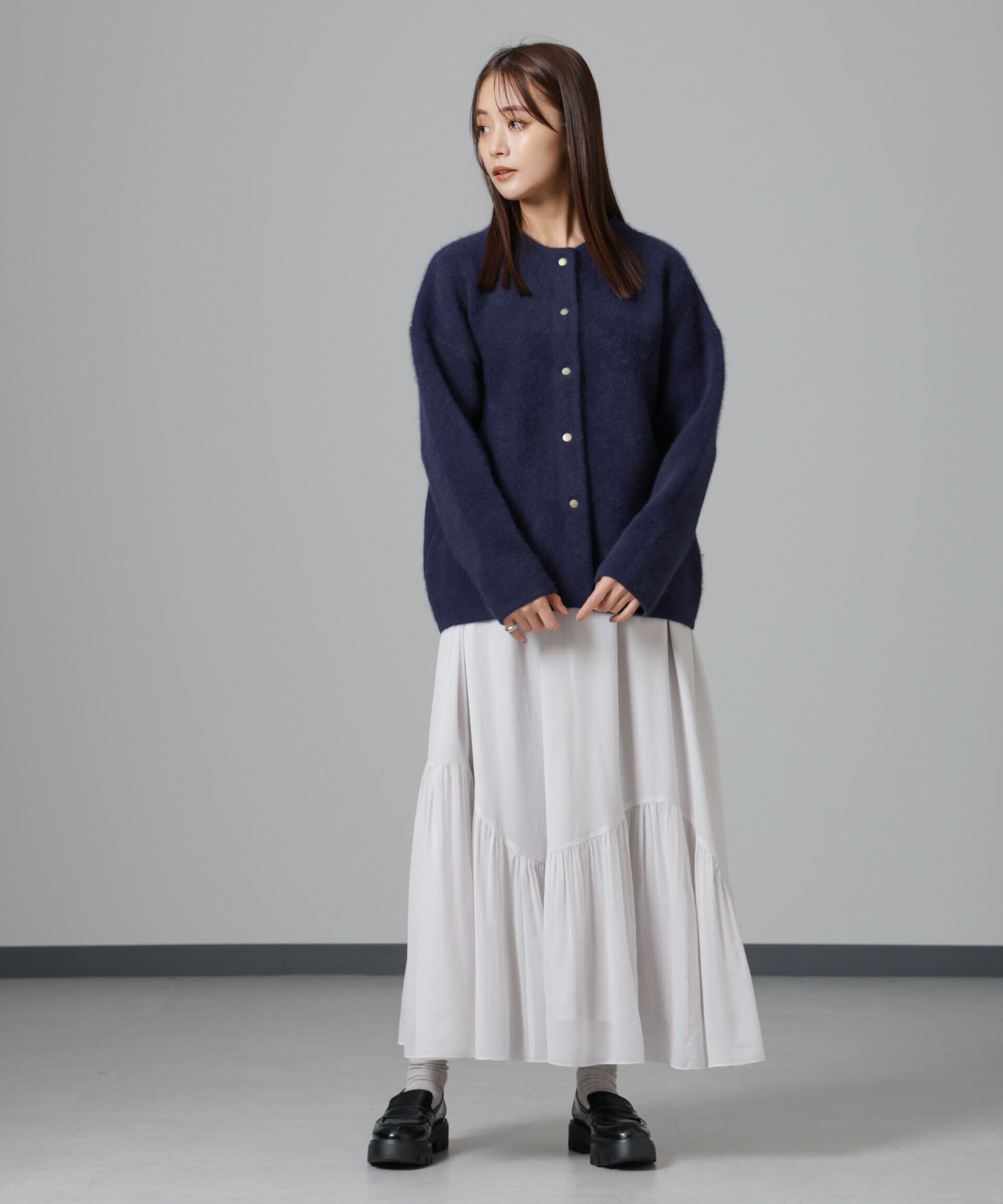 nano･universe「ウォッシャブルフォックスリバーニットジャケット」|ニット・セーター|