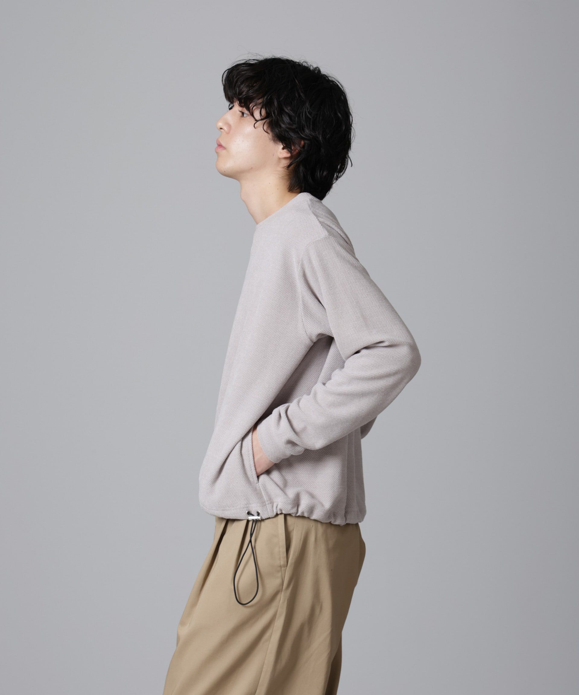 nano･universe「モールライクドローコードプルオーバー 長袖」|Tシャツ・カットソー|