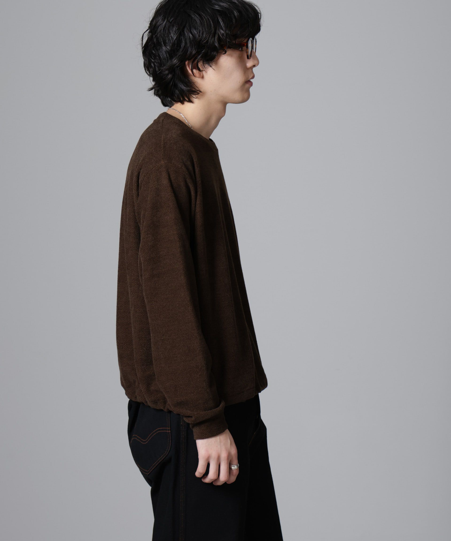 nano･universe「モールライクドローコードプルオーバー 長袖」|Tシャツ・カットソー|