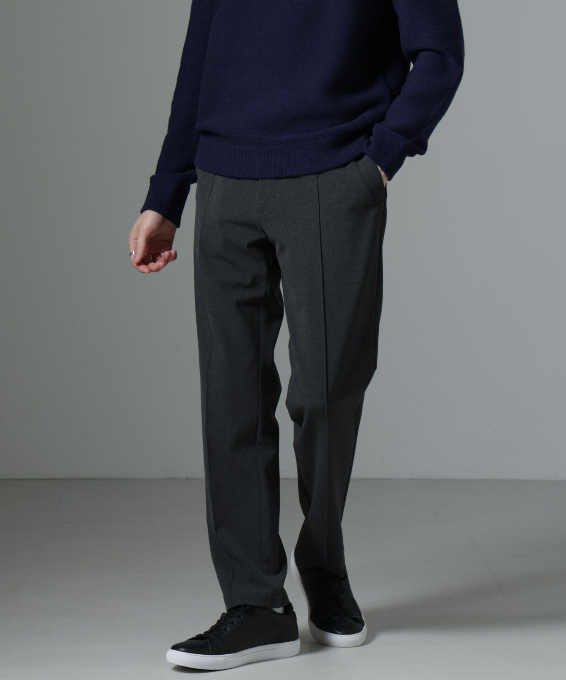 nano･universe「サイドリブストレッチイージーパンツ」|チノ|