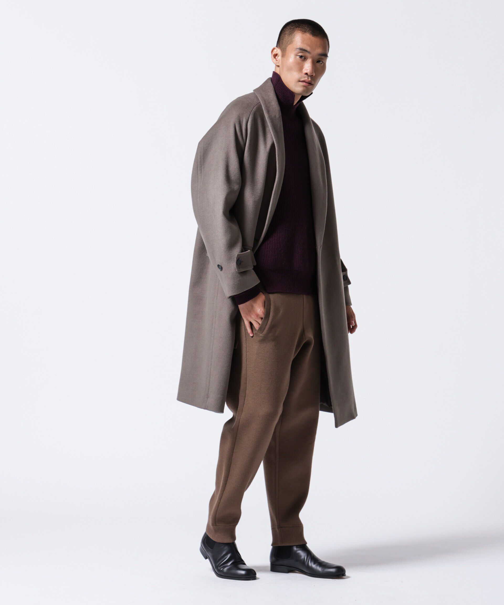 nano･universe「｢ASSEMBLANC｣シルクブレンドダブルクロスショールカラーコート」|その他|