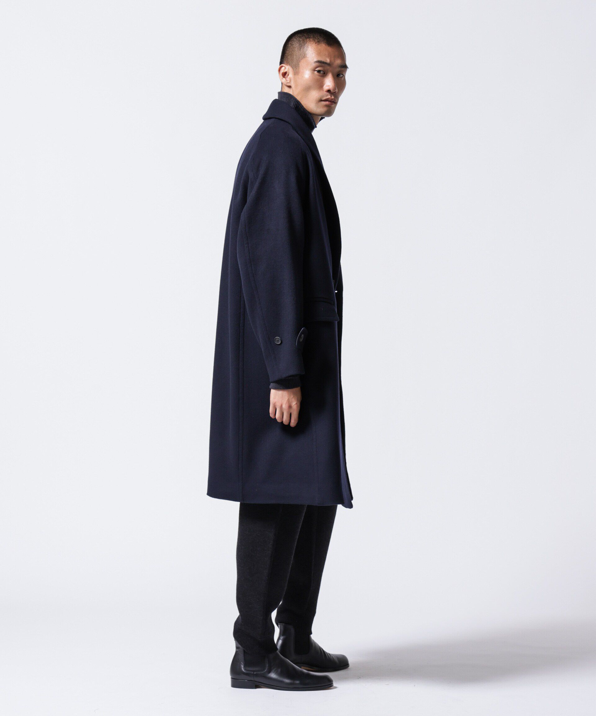 nano･universe「｢ASSEMBLANC｣シルクブレンドダブルクロスショールカラーコート」|その他|