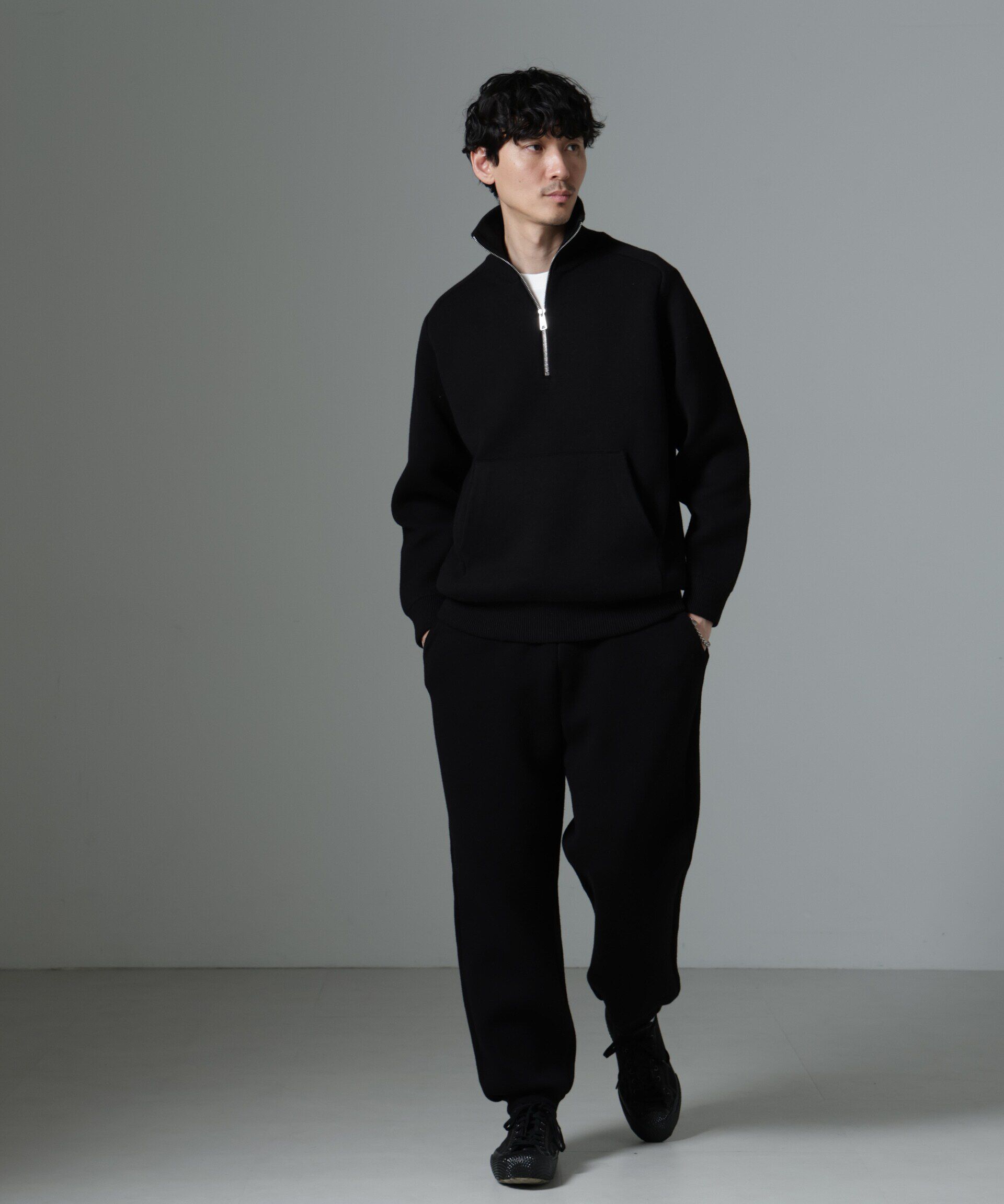 nano･universe「ハーフジップダブルニットハイネック」|ニット・セーター|