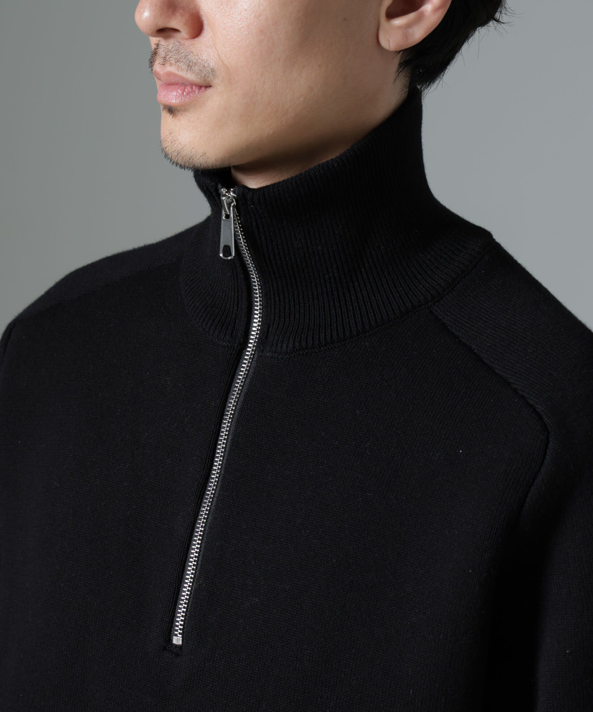 nano･universe「ハーフジップダブルニットハイネック」|ニット・セーター|