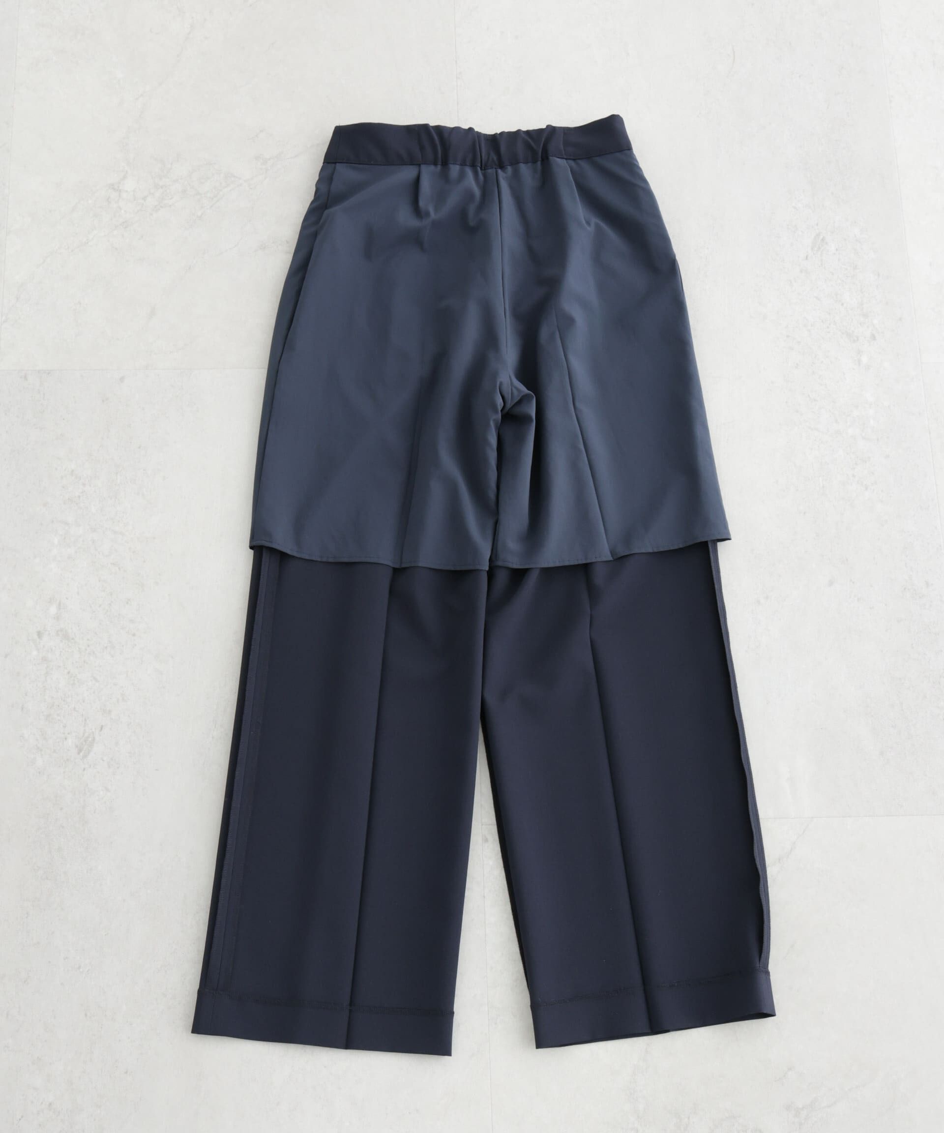 nano･universe「ライトファンクション タックセミワイドパンツ(セットアップ可)」|チノ|