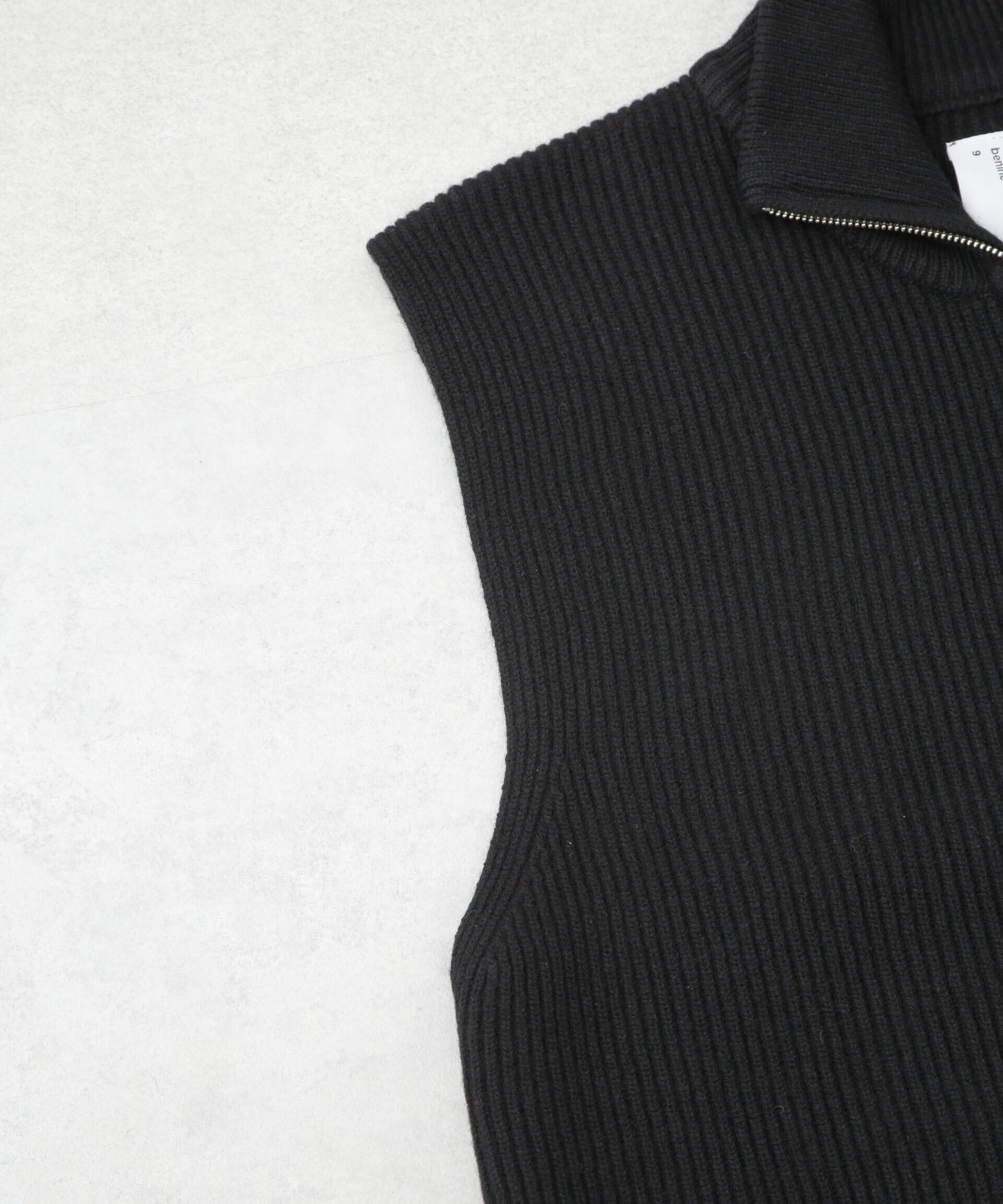 nano･universe「benine 9/エクストラファインメリノ ドライバーズニットベスト」|ニット・セーター|