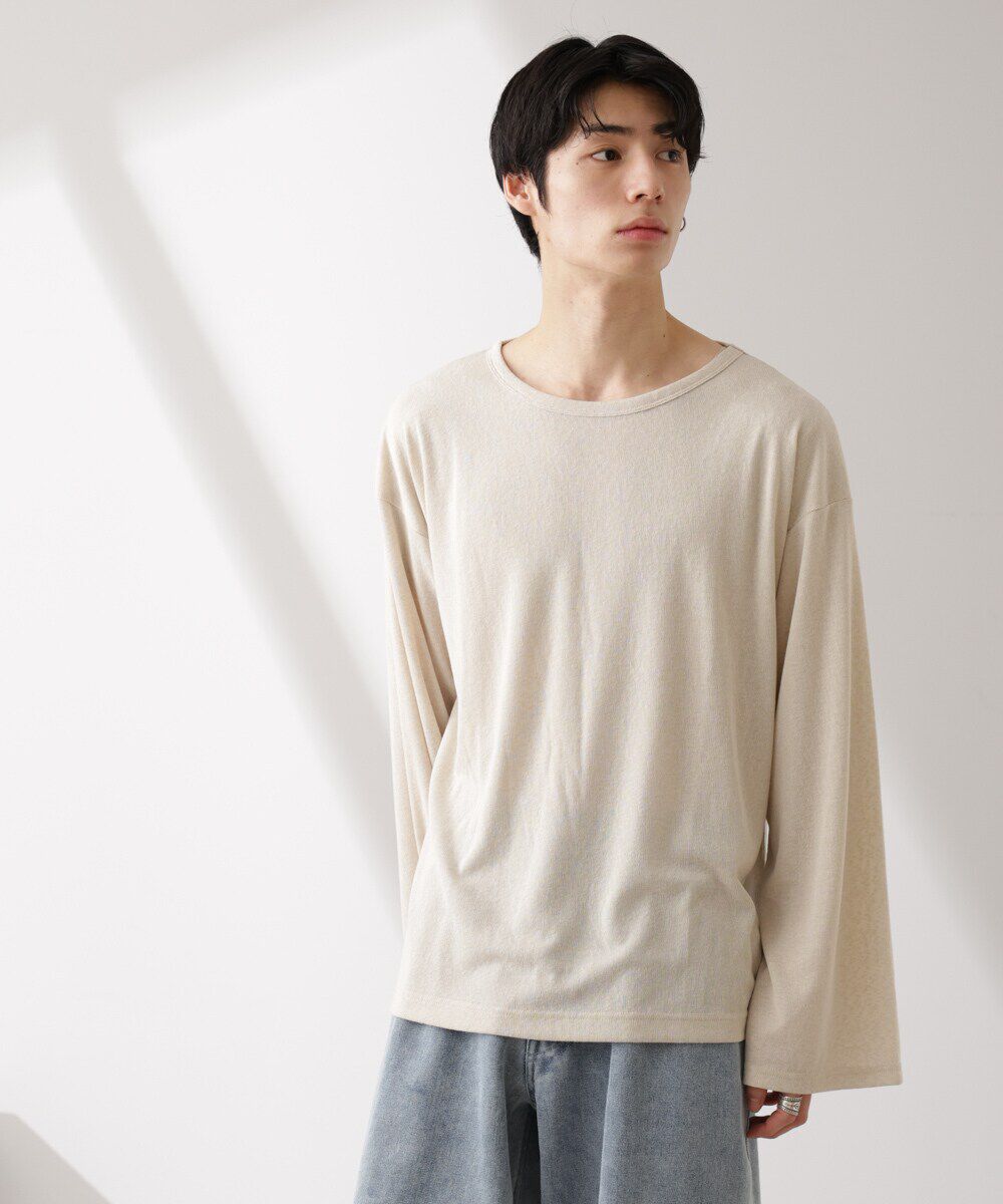 nano･universe「WEB限定/セミシアークルーネックプルオーバー 長袖」|Tシャツ・カットソー|