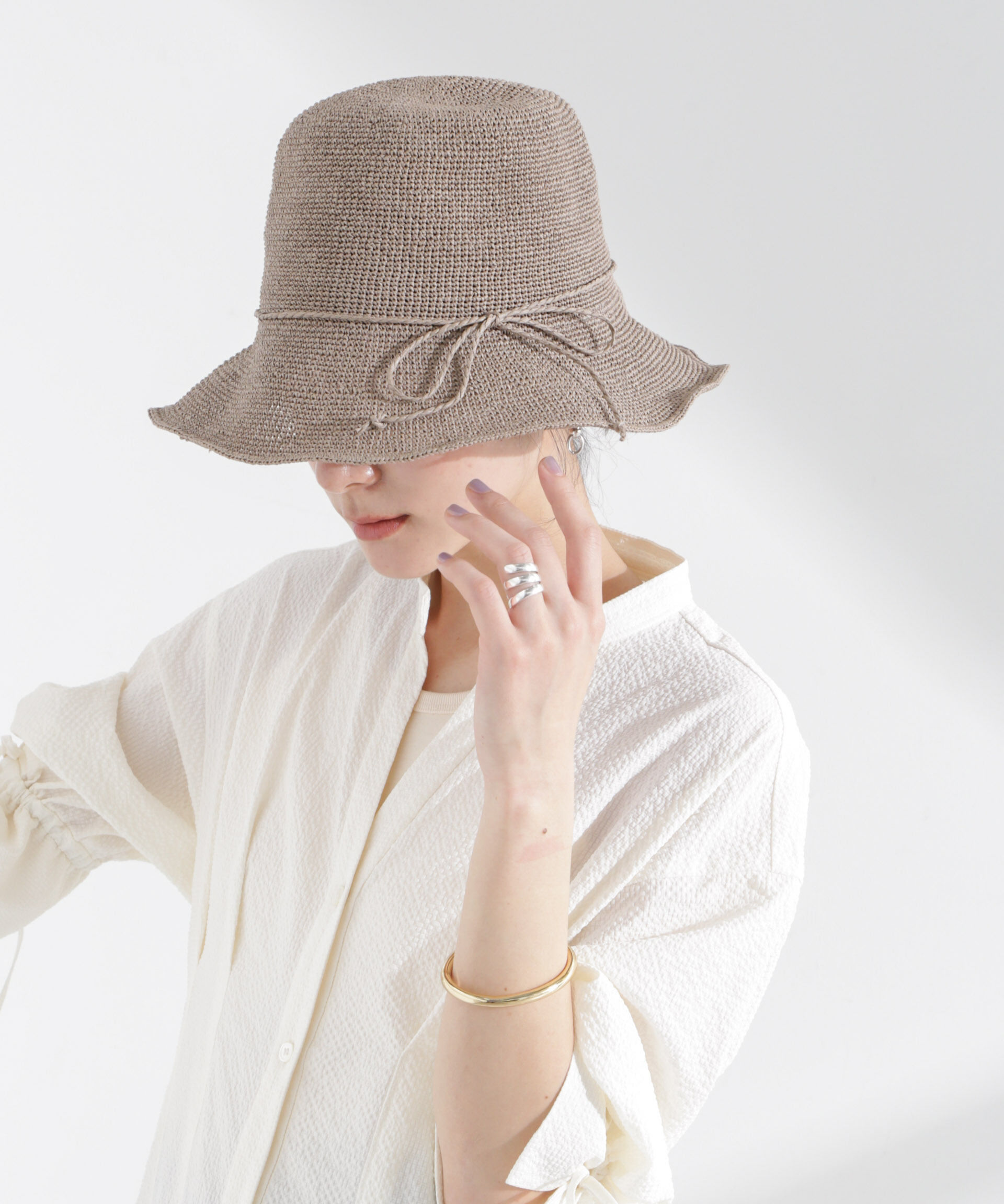 nano･universe「Benelli Montacone/ペーパーハット」|キャップ・キャスケット|