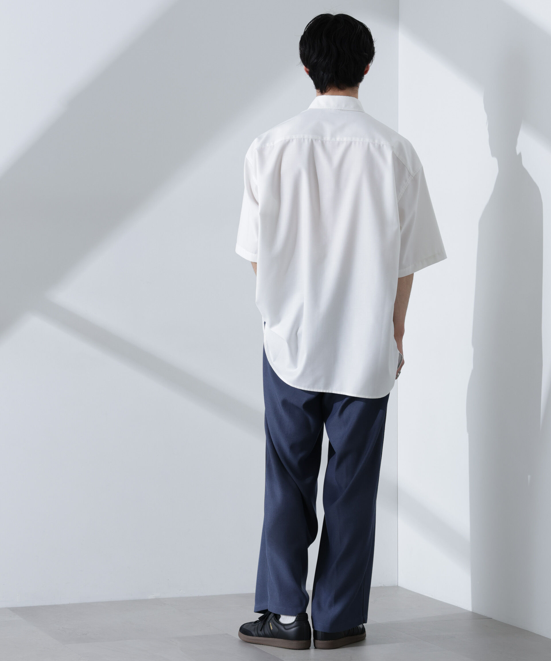 nano･universe「ビッグドレープシャツ 半袖」|シャツ・ブラウス|