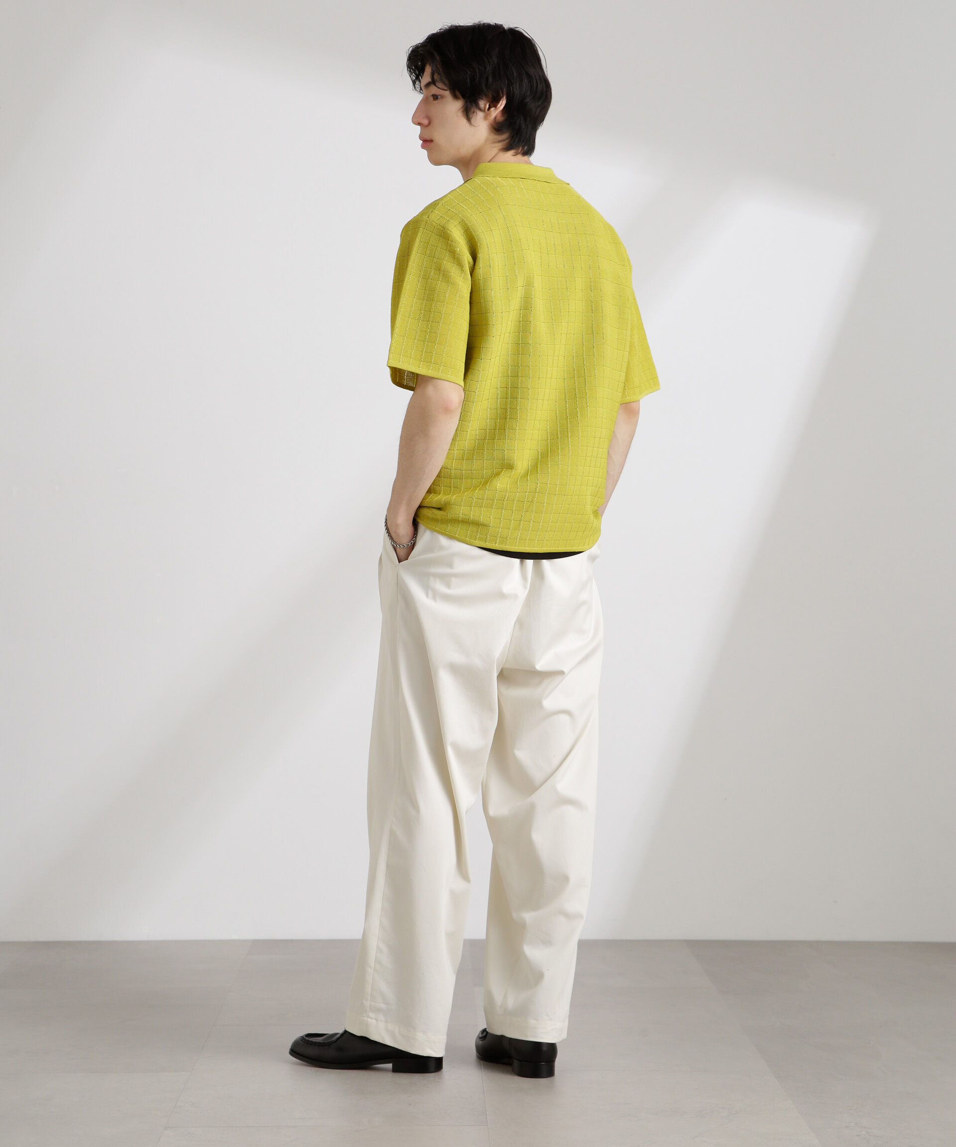 nano･universe「透かし編みスキッパーニット 半袖」|ニット・セーター|