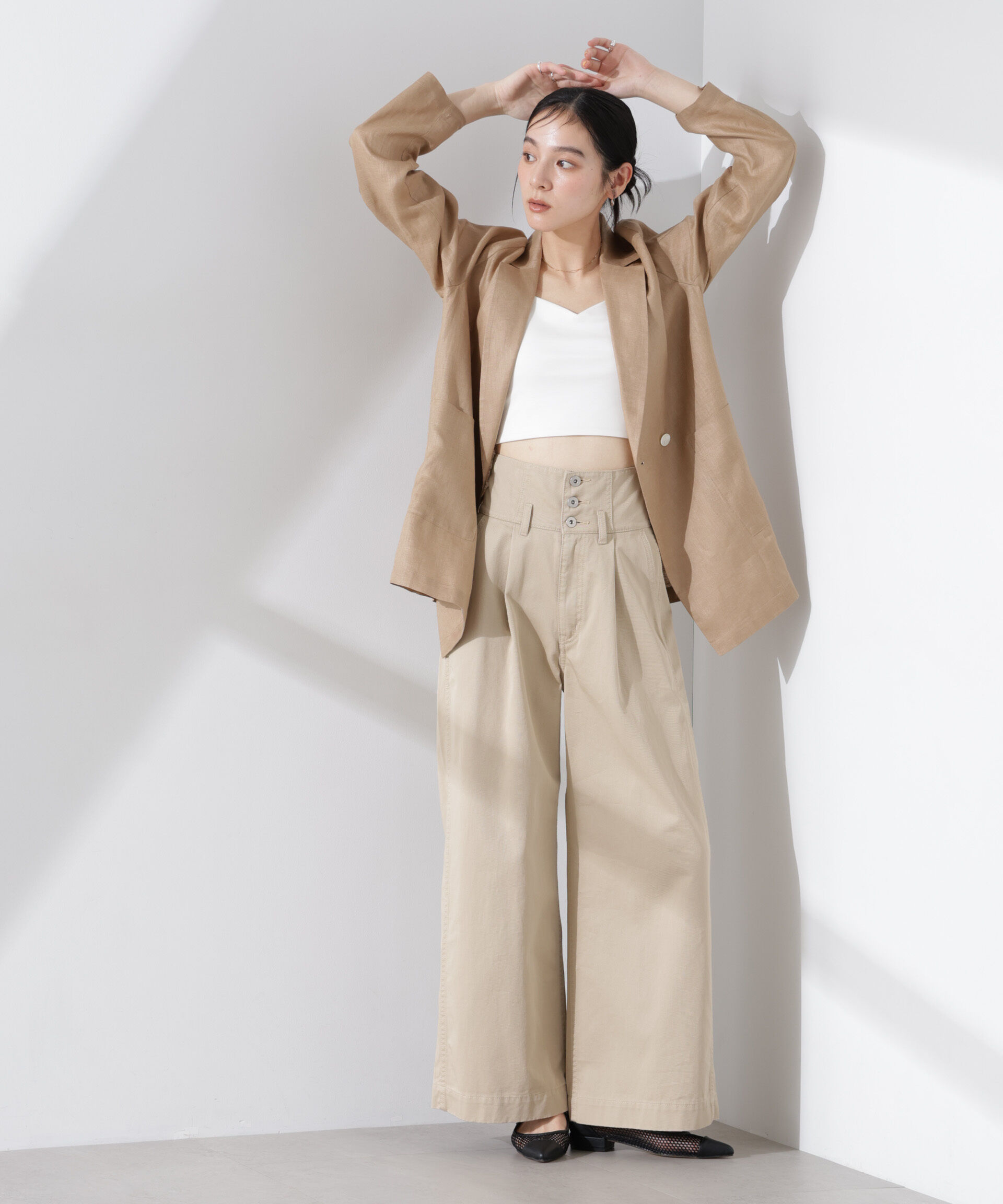 nano･universe「ヨーロピアンフラックス シアージャケット（セットアップ可）」|テーラードジャケット|