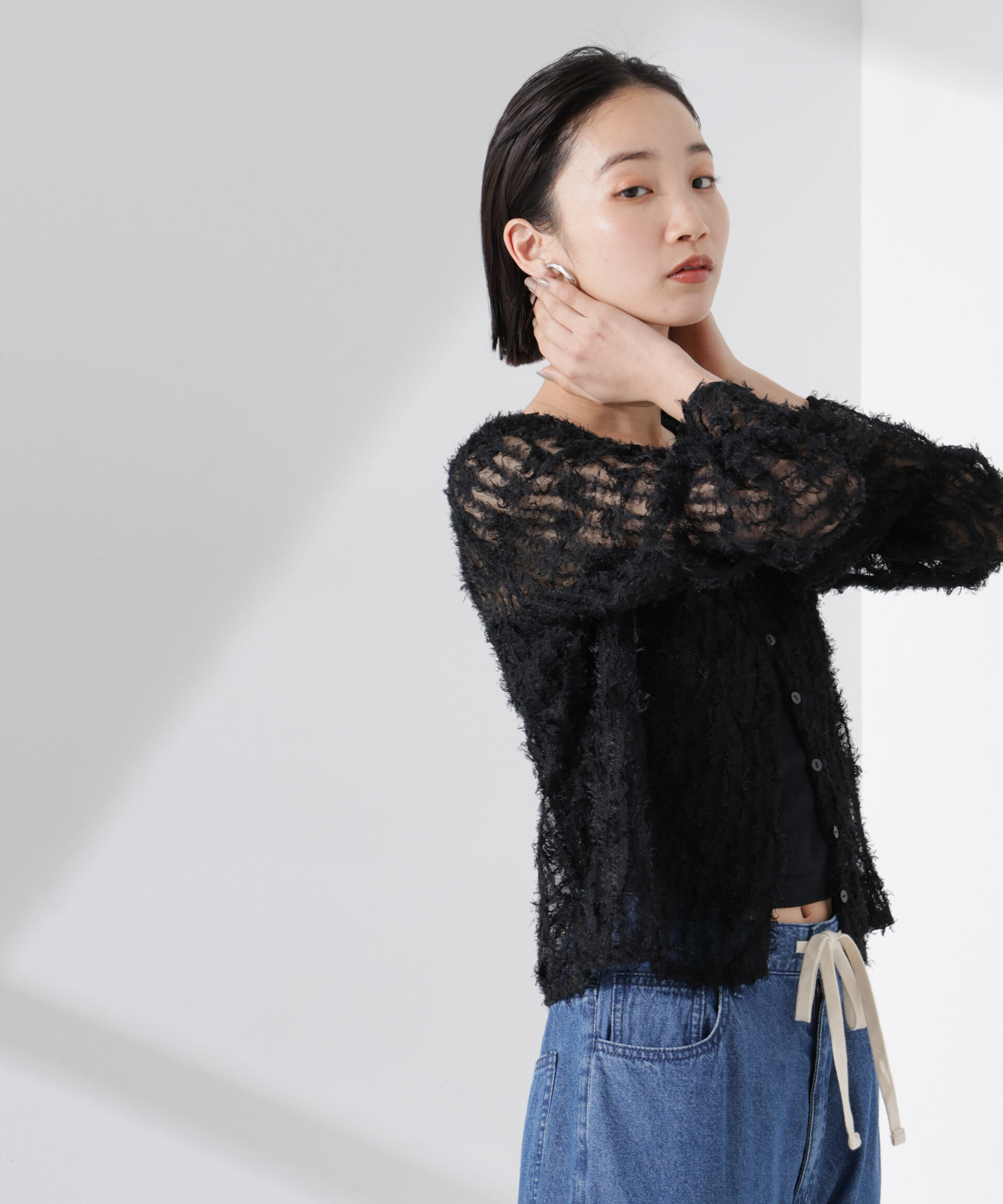 nano･universe「フリンジチュール前後2wayブラウス（セットアップ可）」|シャツ・ブラウス|