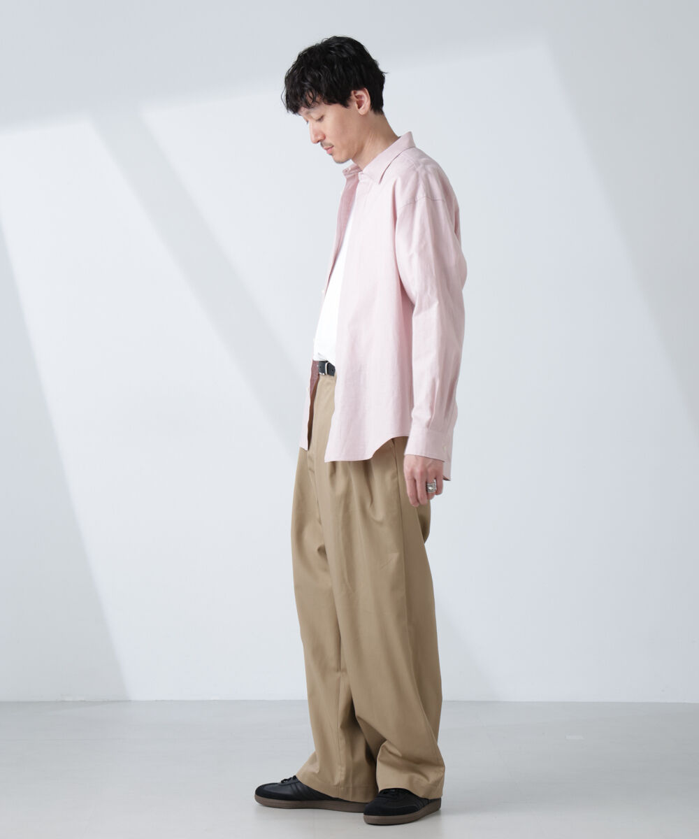 nano･universe「「BELGIUM LINEN FABRICS」リネンコットンレギュラーシャツ」|シャツ・ブラウス|