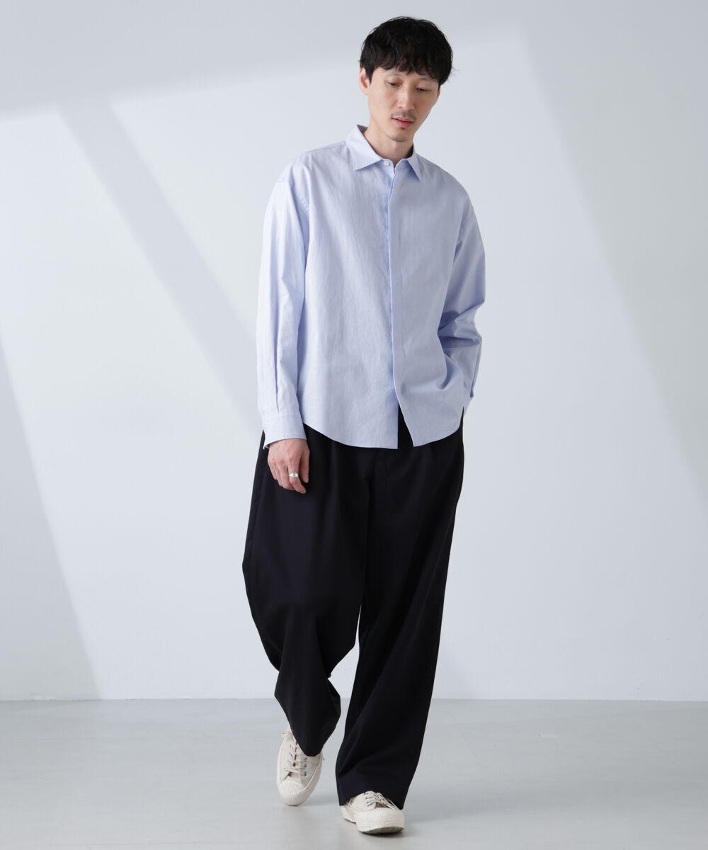 nano･universe「「BELGIUM LINEN FABRICS」リネンコットンレギュラーシャツ」|シャツ・ブラウス|