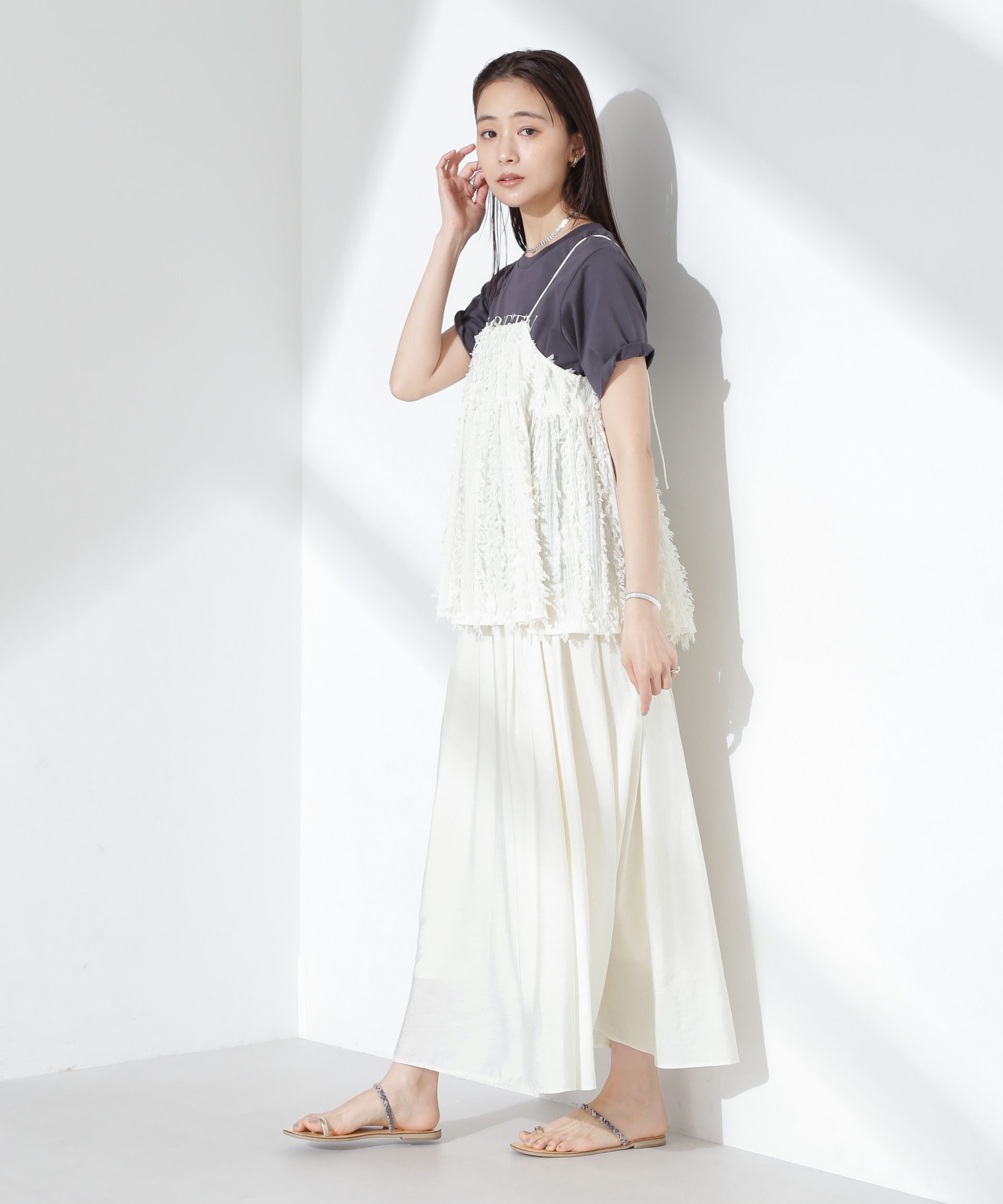 nano･universe「シアーボリュームスカート」|スカート|