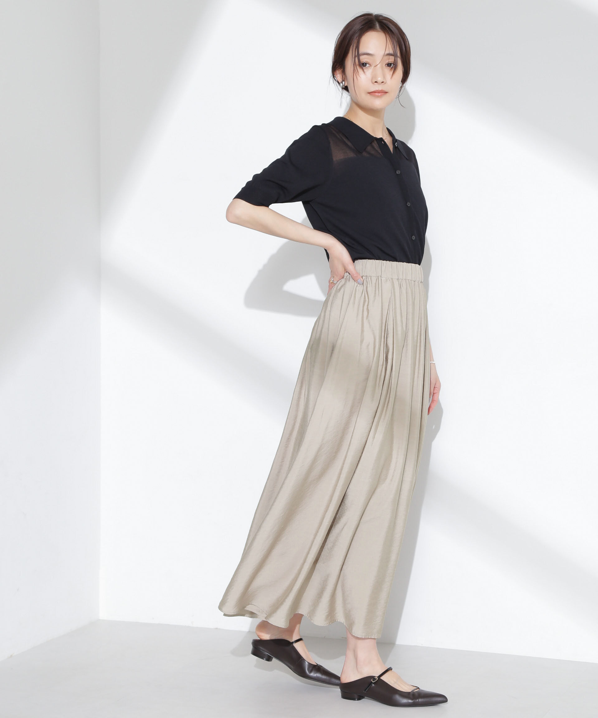 nano･universe「シアーボリュームスカート」|スカート|