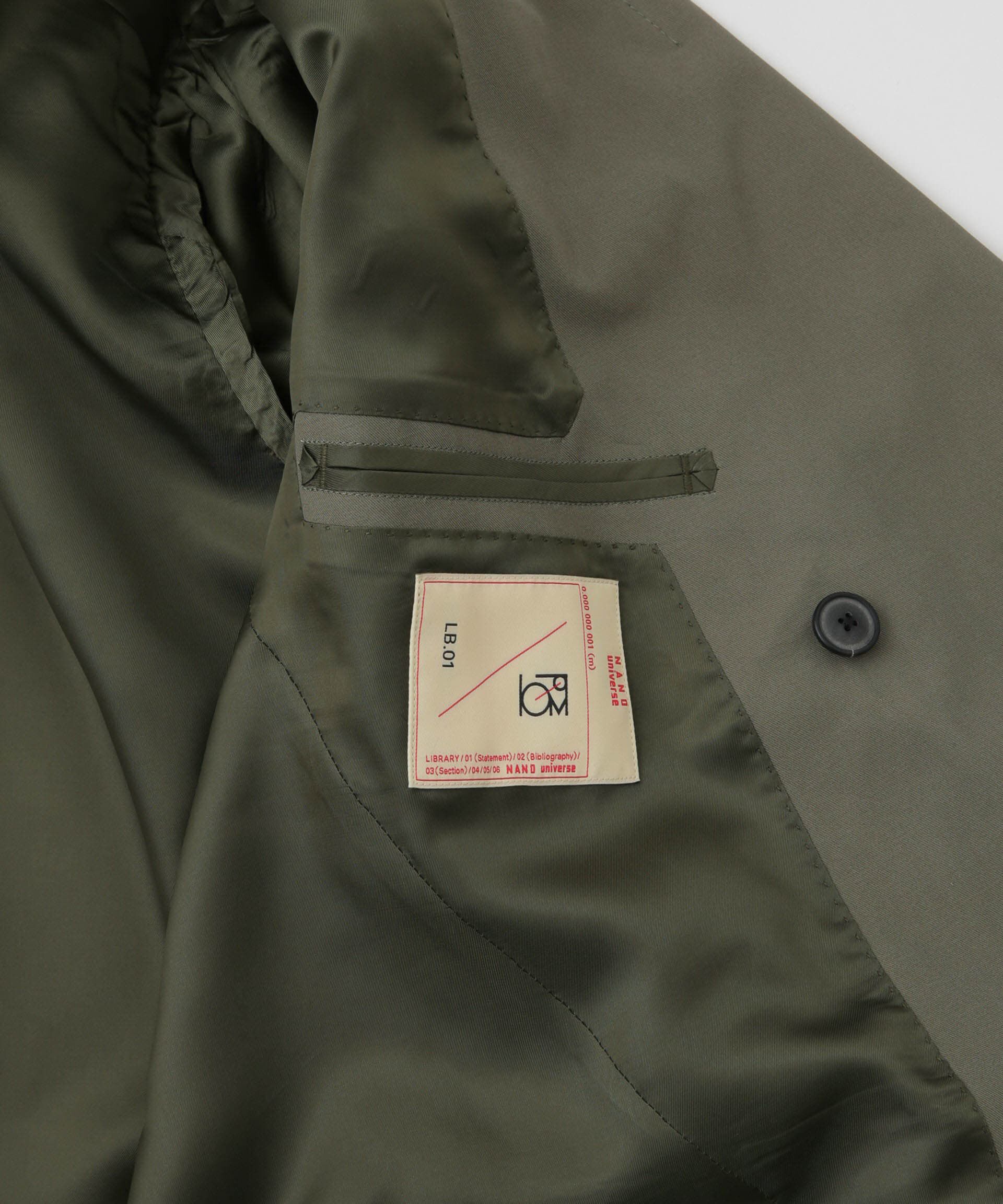 nano･universe「コットンギャバジンダブルブレスト６Ｂブレザージャケット」|テーラードジャケット|