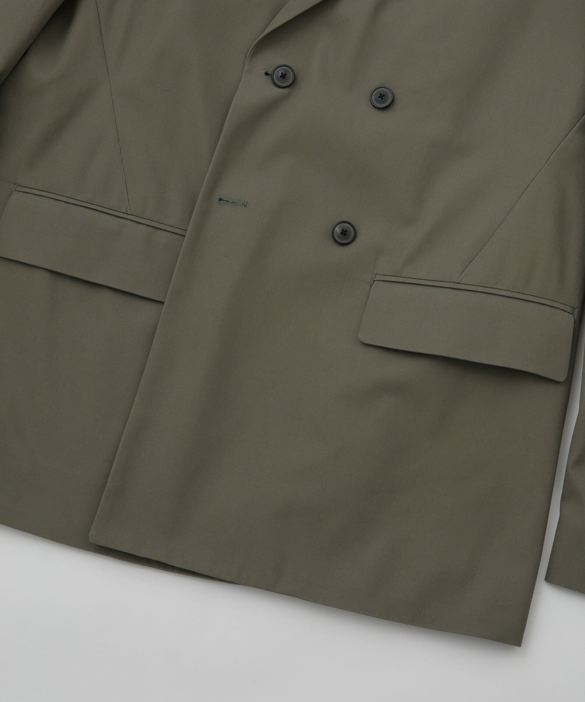 nano･universe「コットンギャバジンダブルブレスト６Ｂブレザージャケット」|テーラードジャケット|