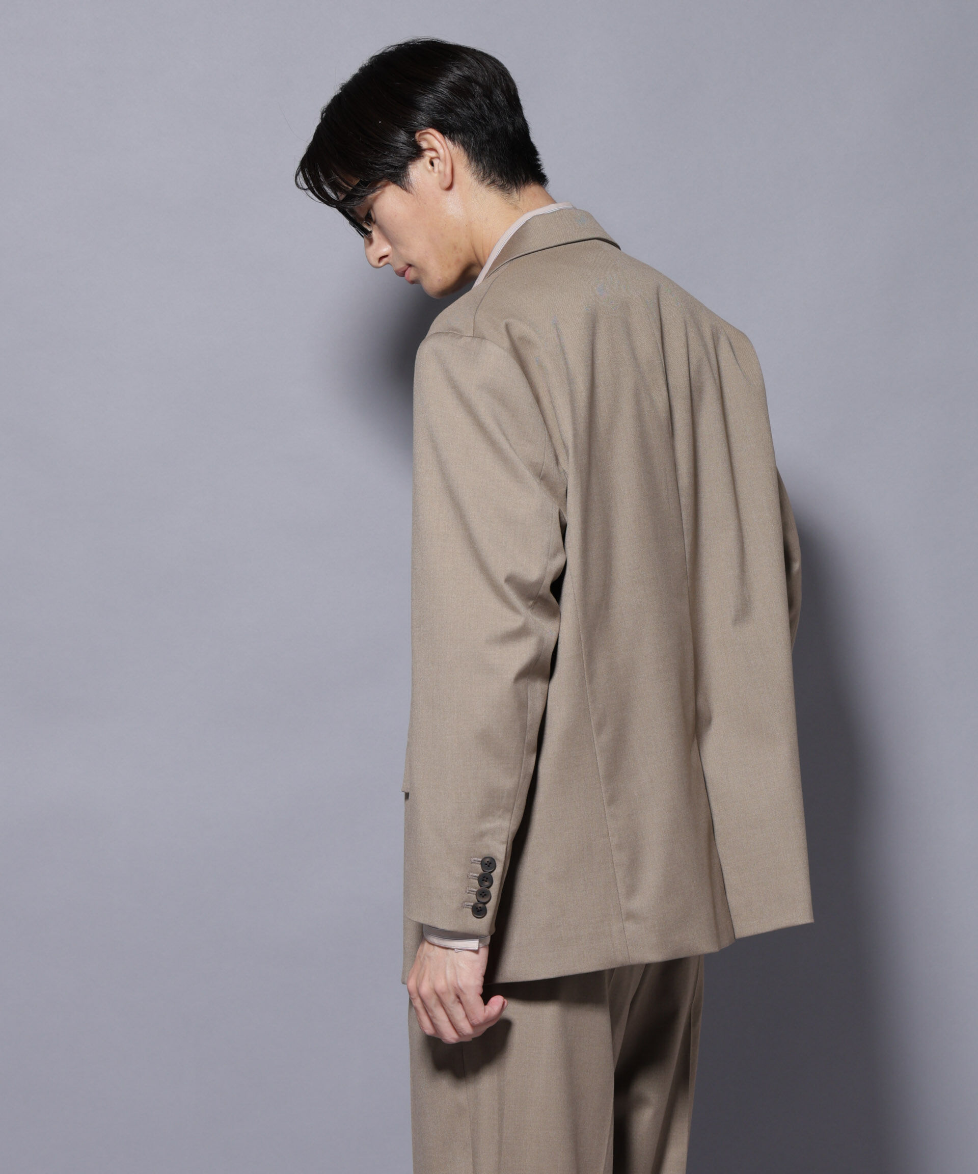 nano･universe「DELEGANTEｴｱﾘｰｻｷｿﾆｰ ｸﾞﾘｯﾀｰｽﾄﾗｲﾌﾟﾃｰﾗｰﾄﾞｼﾞｬ」|テーラードジャケット|