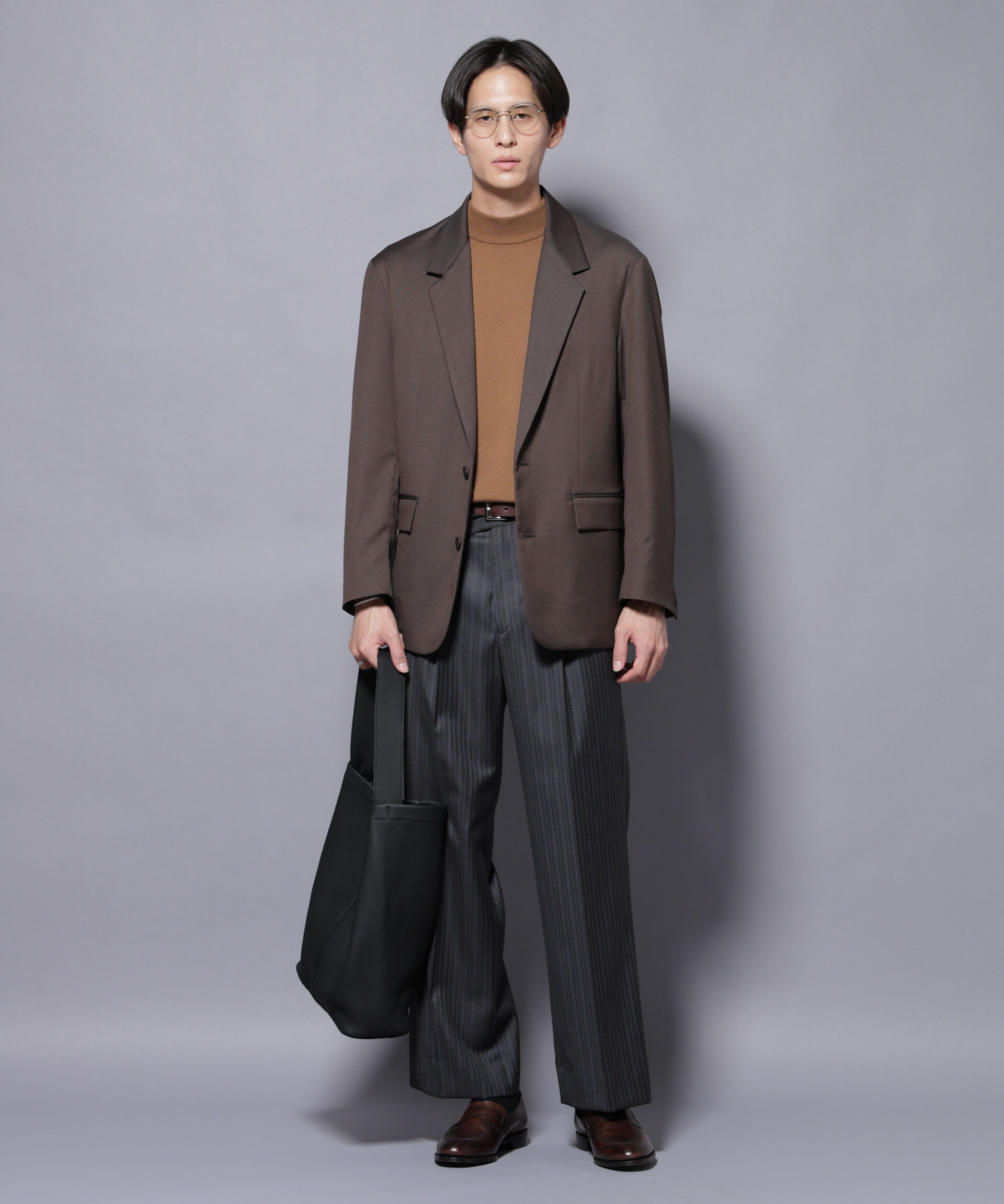 nano･universe「DELEGANTEｴｱﾘｰｻｷｿﾆｰ ｸﾞﾘｯﾀｰｽﾄﾗｲﾌﾟﾃｰﾗｰﾄﾞｼﾞｬ」|テーラードジャケット|